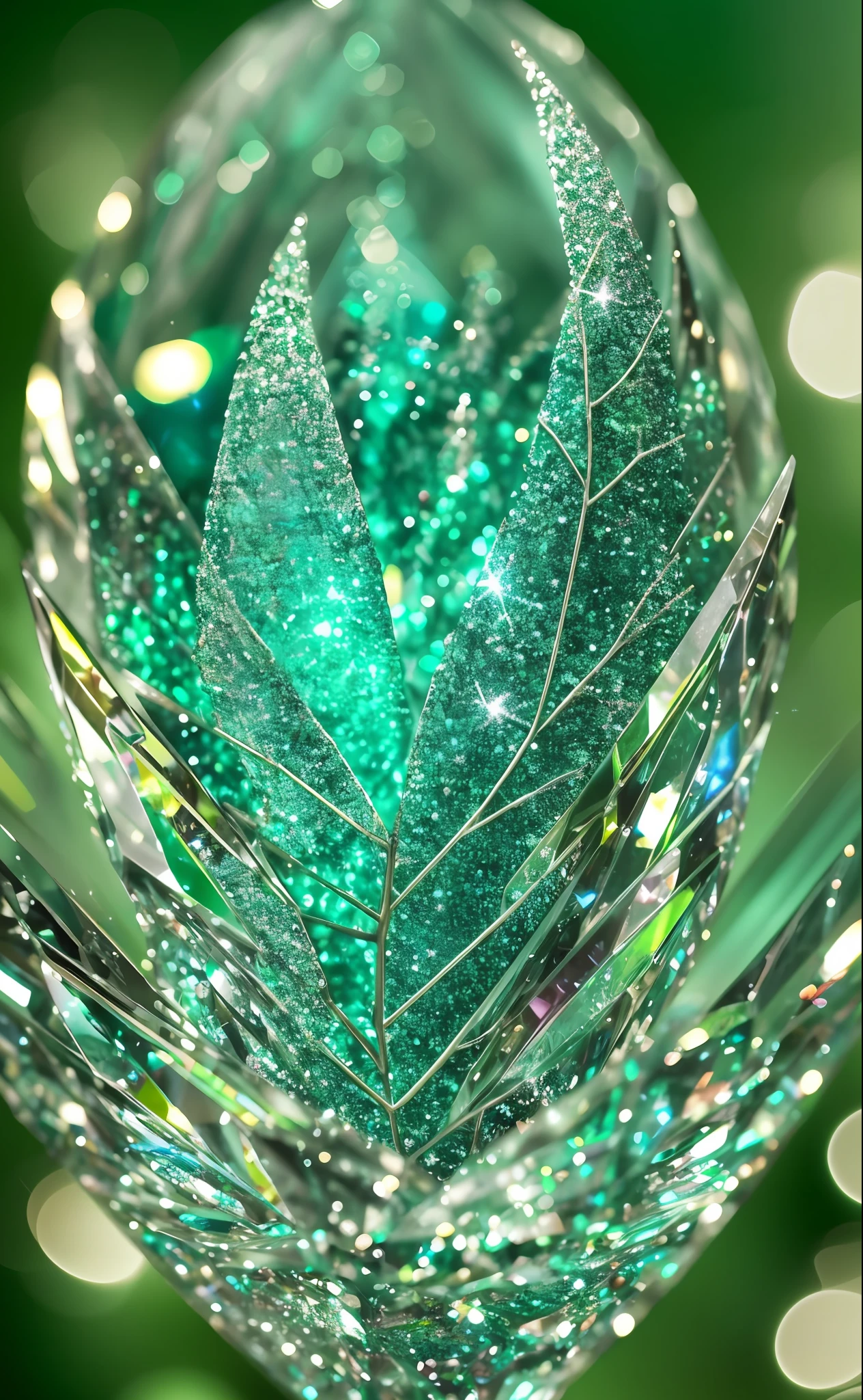 Crystal fantasy, close-up, crystal psyche running through the jungle,
fantasy, galaxy, transparent, shallow depth of field, jade bokeh, deep emerald green,
sparkling, sparkling, wonderful, colorful,
Magical Photography, Dramatic Lighting, Photorealism, Ultra Detail, 4K, Depth of Field, High Resolution --auto --s2