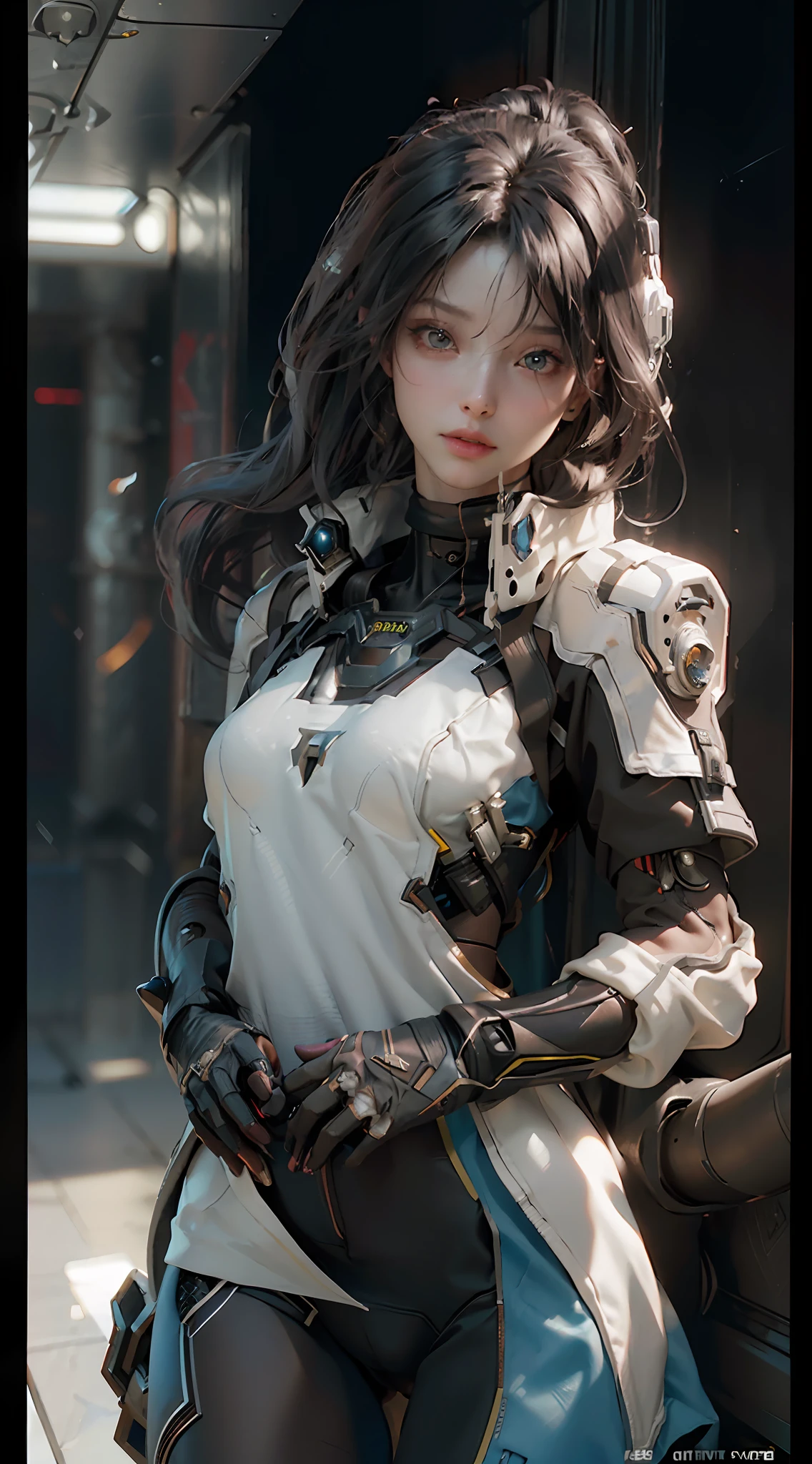 ((Best quality)), ((masterpiece)), (detailed:1.4), 3D, an image of a beautiful cyberpunk female,HDR (High Dynamic Range),Ray Tracing,NVIDIA RTX,Super-Resolution,Unreal 5,Subsurface scattering,PBR Texturing,Post-processing,Anisotropic Filtering,Depth-of-field,Maximum clarity and sharpness,Multi-layered textures,Albedo and Specular maps,Surface shading,Accurate simulation of light-material interaction,Perfect proportions,Octane Render,Two-tone lighting,Wide aperture,Low ISO,White balance,Rule of thirds,8K RAW,