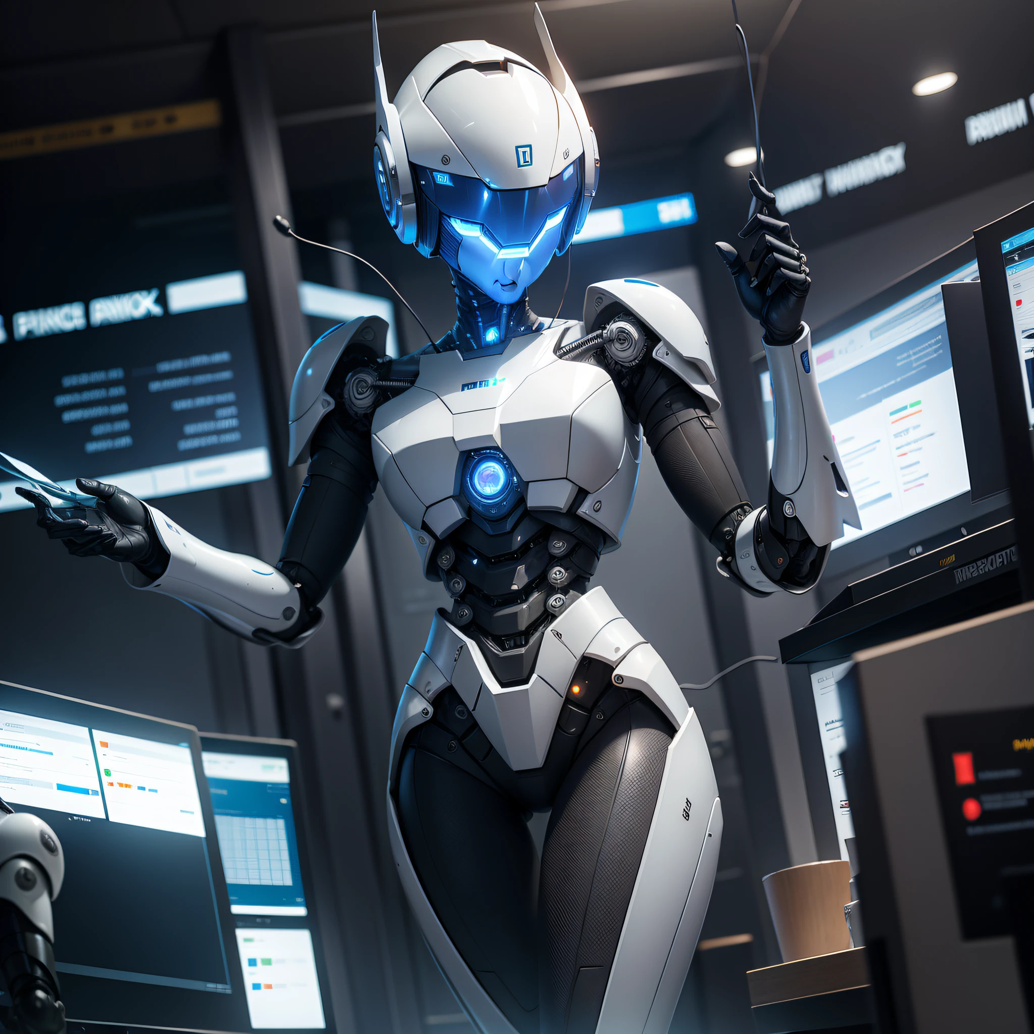 robot that makes financial operations, intelligent, monitors, manages, money, profit, investor