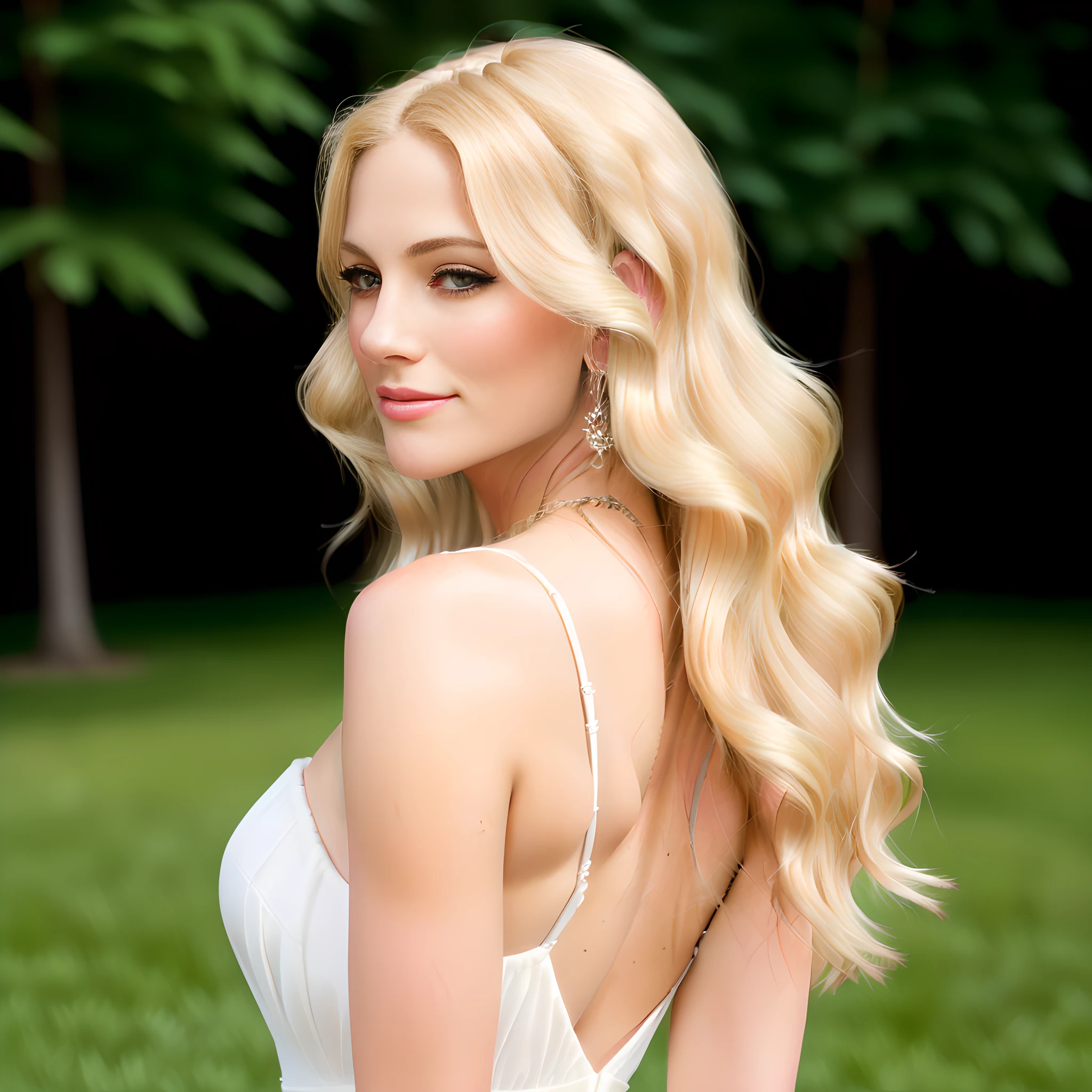 blond woman with long wavy hair in white dress posing in park, blonde woman, blonde flowing hair, beautiful blonde woman, digital art of an elegant, flowing blonde hair, ornate long flowing blonde hair, long wavy blonde hair, long wavy blond hair, blonde beautiful young woman, beautiful blonde hair, a gorgeous blonde, blonde and attractive features, beautiful blonde girl