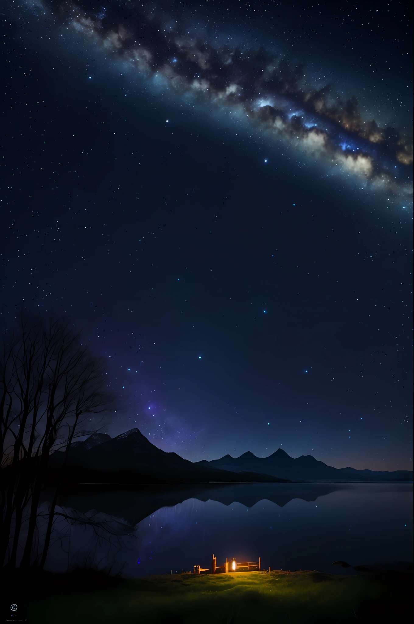 On a magical night, enter a beautiful immensity that stretches out before your eyes. The horizon reveals itself as a magnificent spectacle, with deep shades of purple and blue painting the night sky. Twinkling stars punctuate the darkness, scattering their bright light and giving a touch of enchantment to the environment.
Towering mountains rise with majesty, their shapes jagged against the starry horizon. Covered by a dark cloak, they seem to rest under the night cold. Living vegetation curls into its slopes, creating a vibrant contrast between darkness and lush green.
Tall, leafy trees dot the landscape, like silent sentinels guarding the secrets of the night. In the dim moonlight, its leaves glow softly, as if bathed in a touch of magic. The cold and serene air surrounds everything, bringing a sense of tranquility and stillness.
In this magical atmosphere, you feel enveloped by a unique energy, a moment of connection with nature and the mystery of the universe. The night reveals itself as a portal to the extraordinary, where the beautiful immensity merges with the night cold and the serenity of the landscape.
Let yourself be enveloped by the magic of this night, allowing the beautiful immensity and magnificent horizon to awaken in you a sense of wonder and contemplation. This is a night that will remain in your memory as a unique and special moment where nature reveals its deepest beauty.