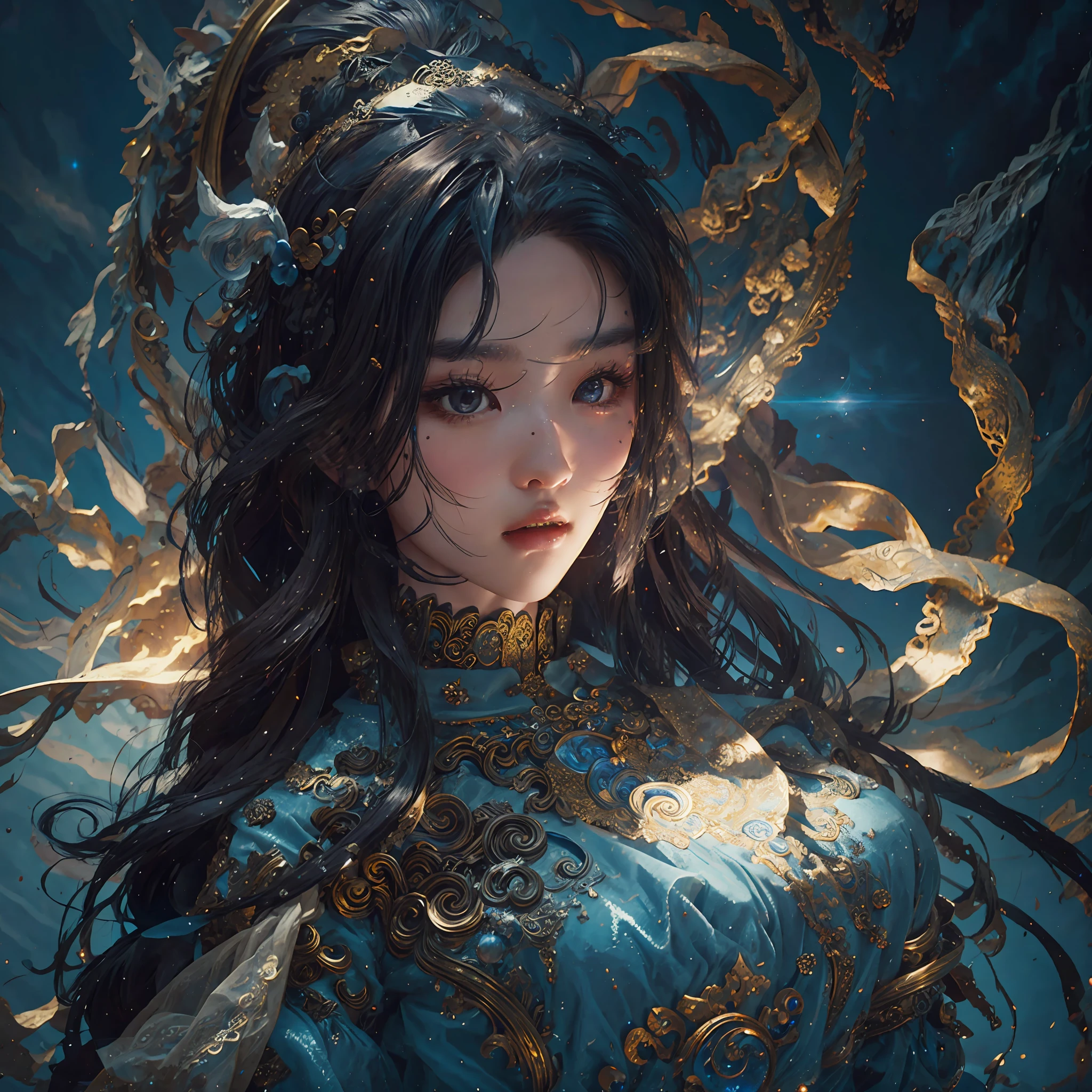 Mongolian Elements Gallery Lots of details Steam age, time, space, magic, fantasy, costume beauty, beautiful body perfect, royal sister, double eyelids, metal --auto --s2