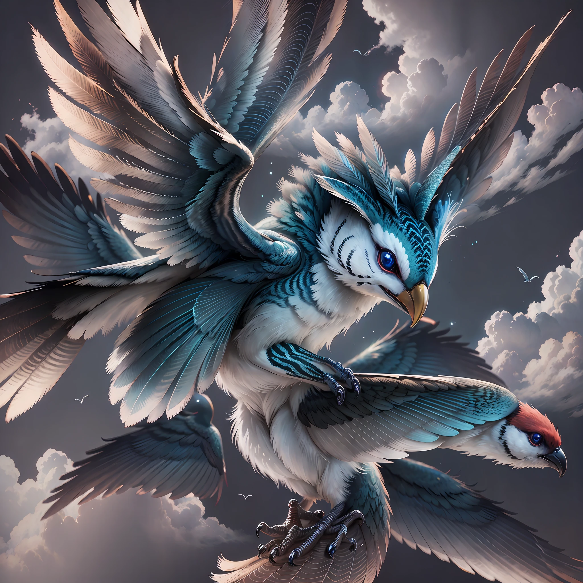 Bird flying with cage --auto --s2