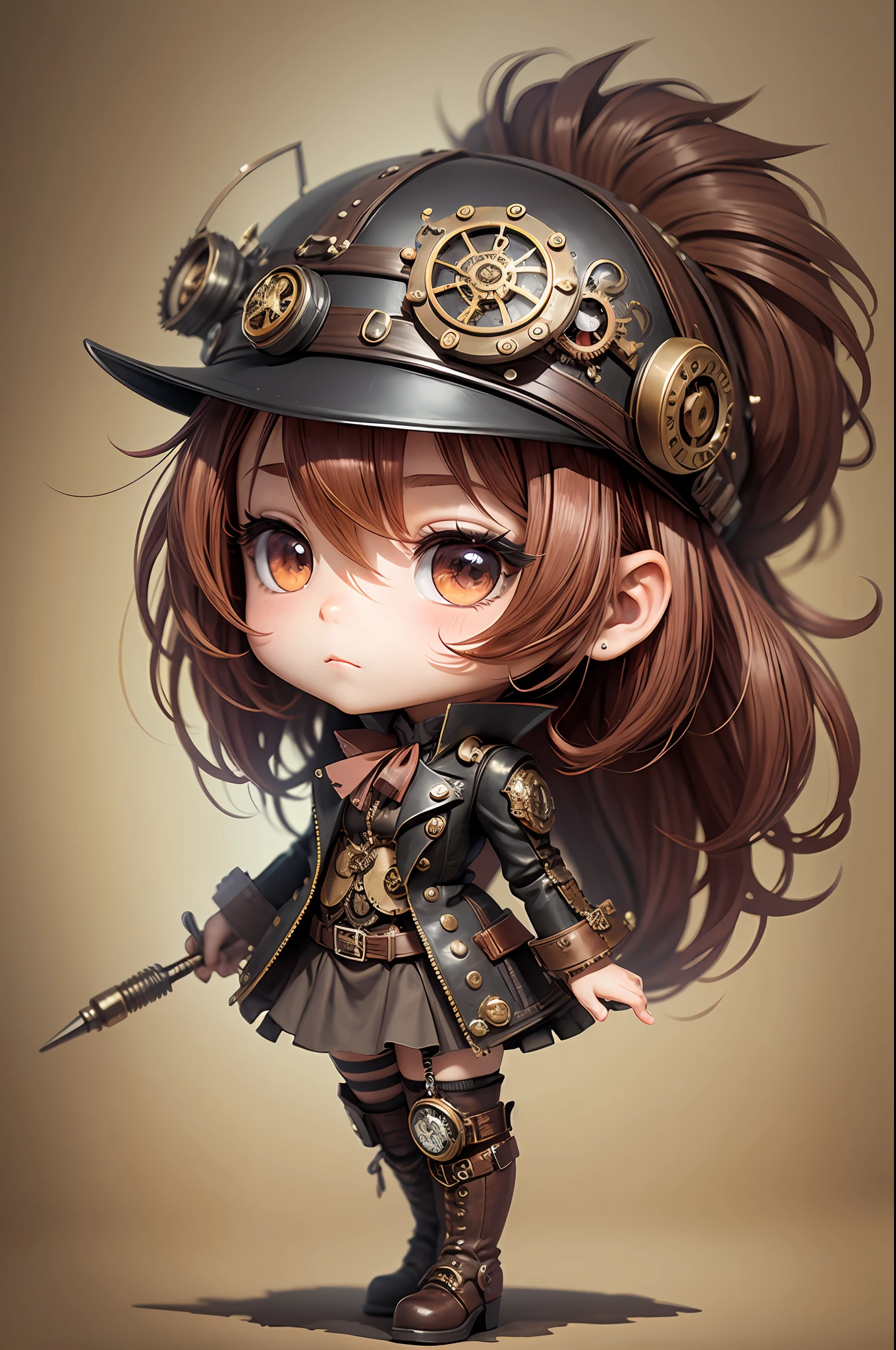 Steampunk style, chibi model "It's not what I am on the inside, it's what I do that defines me."