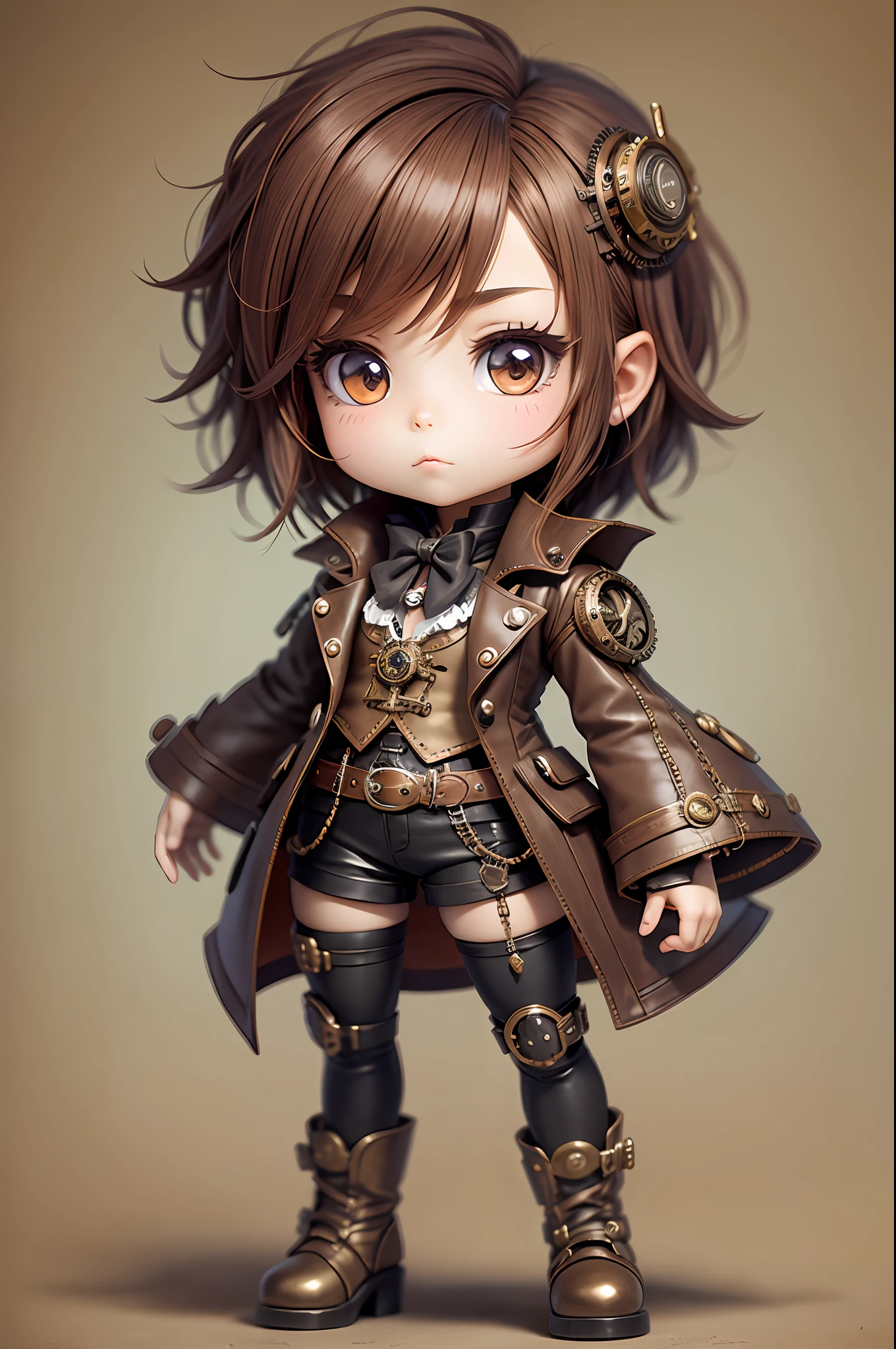 Steampunk style, chibi model "It's not what I am on the inside, it's what I do that defines me."