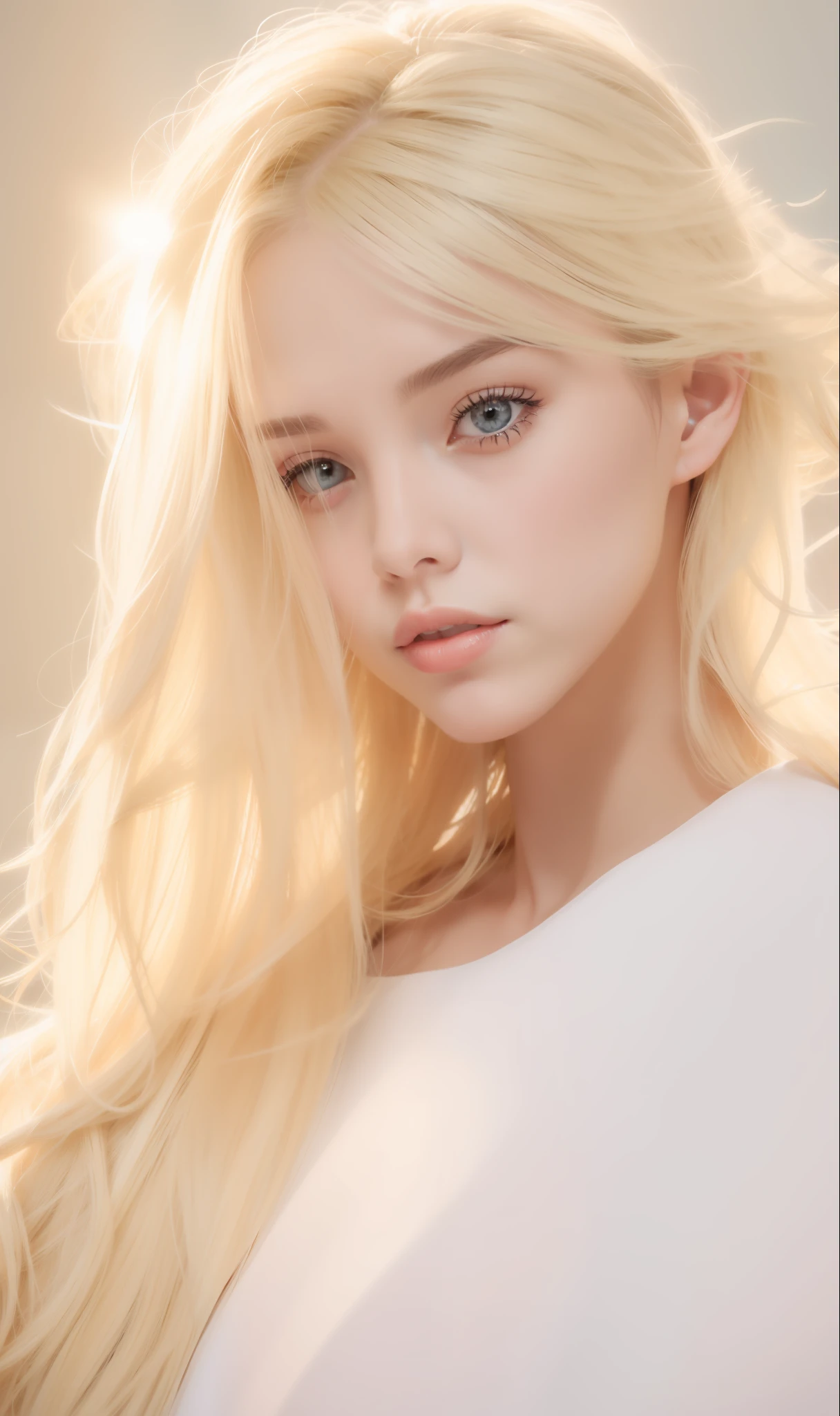 Beautiful woman. Blonde hair