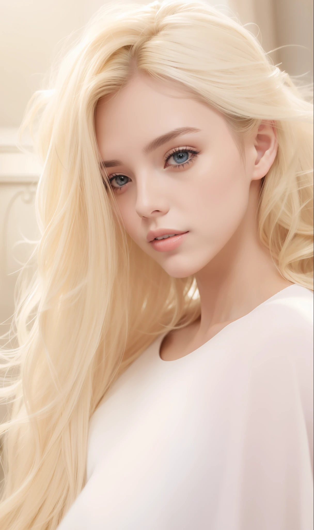Beautiful woman. Blonde hair