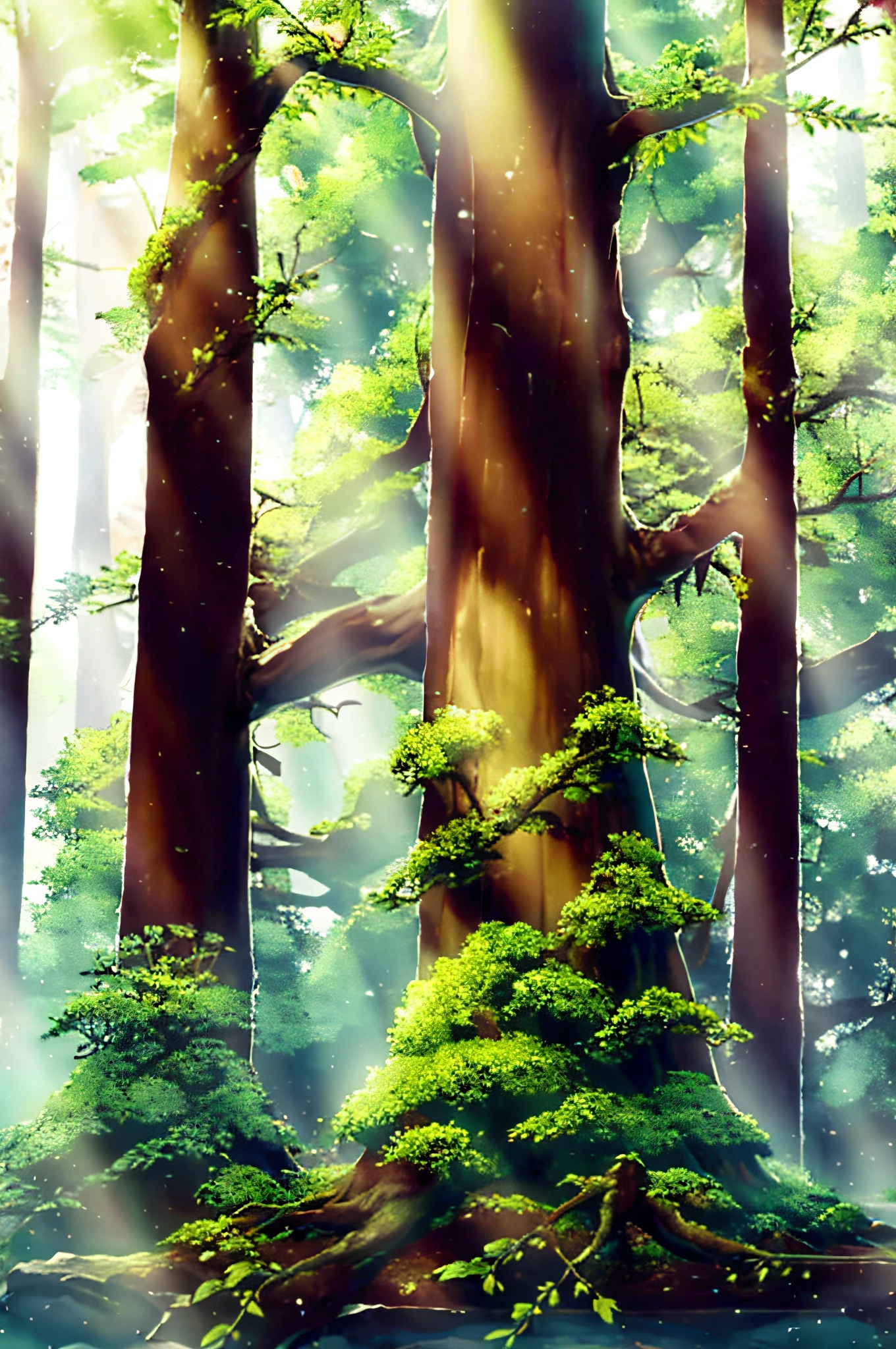 tree, forest, redwood. Caravaggio.