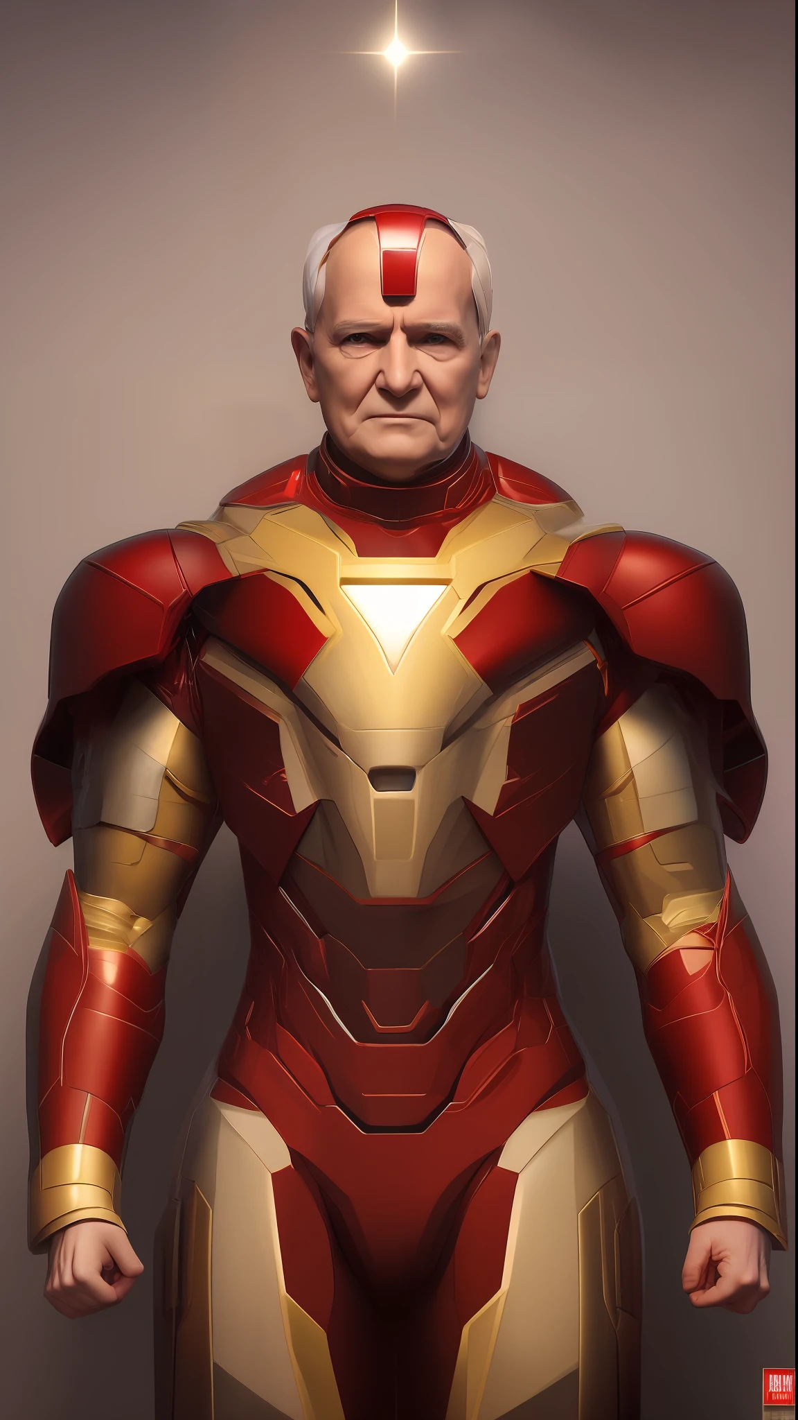 . . Pope John Paul II style as Iron man 8k, high definicion, detailed face, detailed face, detailed eyes, detailed suit, Marvel and DC style, hyper-realistic, + Film shot + dynamic composition, incredibly detailed, sharpness, detail + superb detail + night with light + perfectionism + award-winning realism ((smooth lighting))