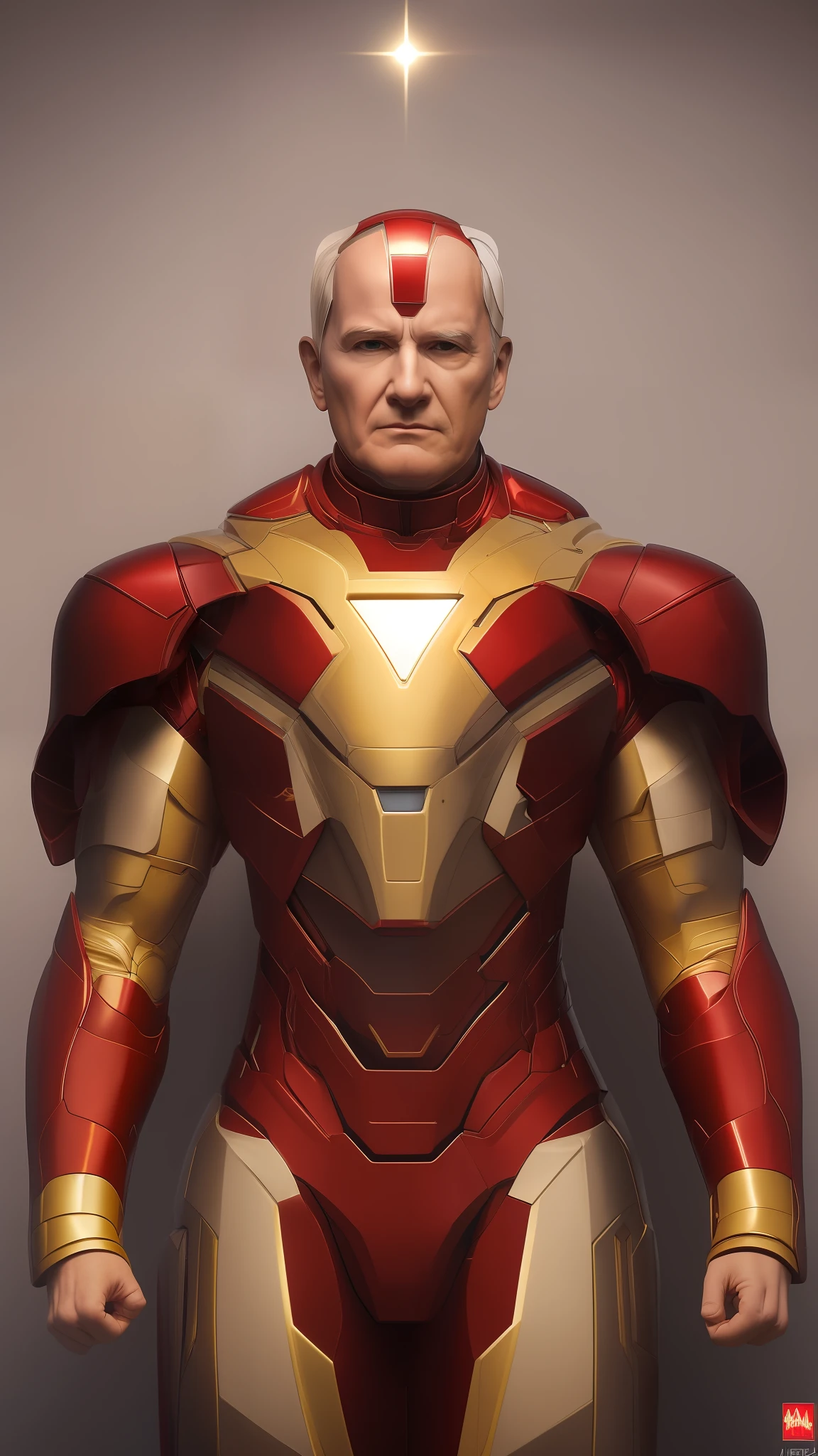 . . Pope John Paul II style as Iron man 8k, high definicion, detailed face, detailed face, detailed eyes, detailed suit, Marvel and DC style, hyper-realistic, + Film shot + dynamic composition, incredibly detailed, sharpness, detail + superb detail + night with light + perfectionism + award-winning realism ((smooth lighting))