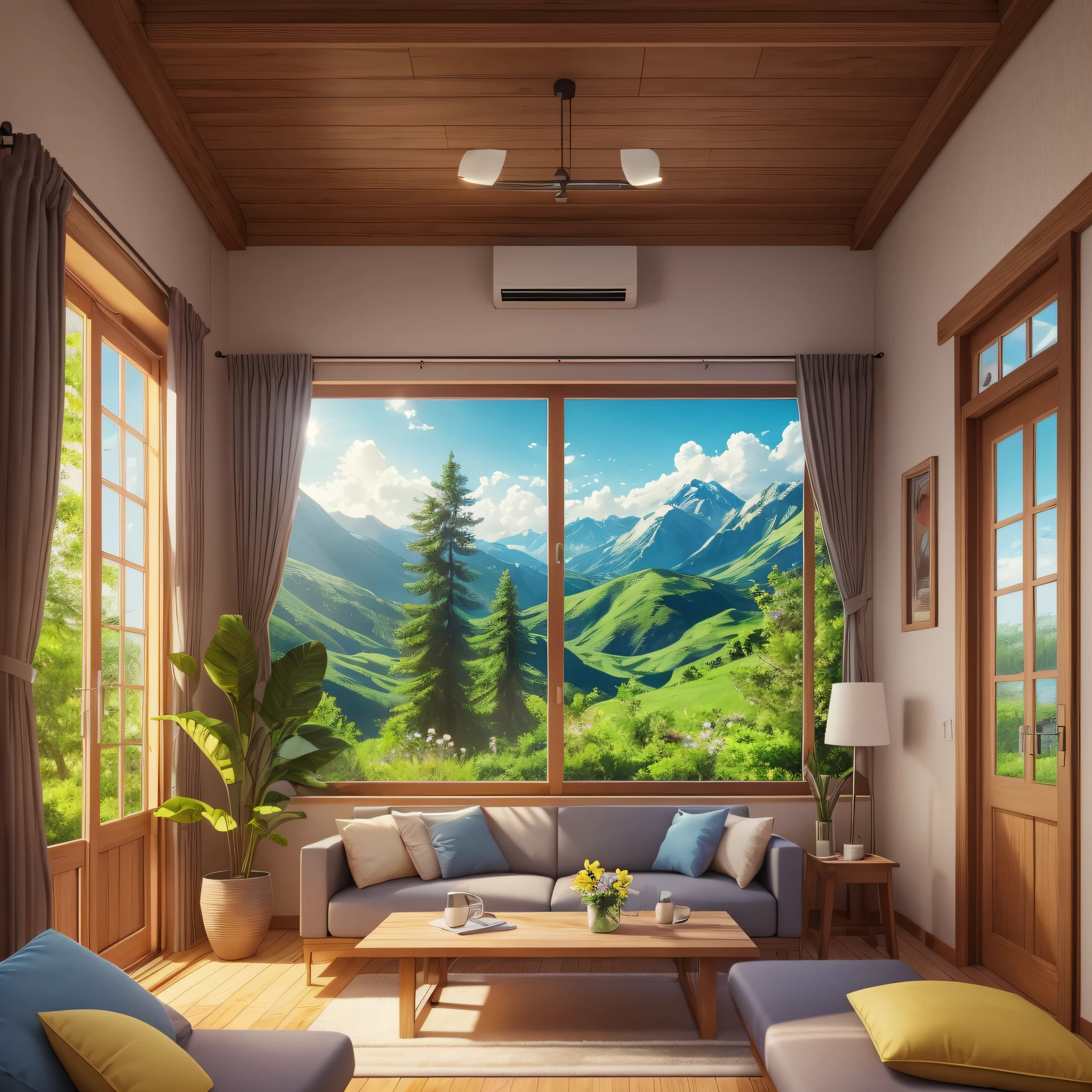 ima happy and healthy person in a beautiful environment, realistic picture --auto --s2
