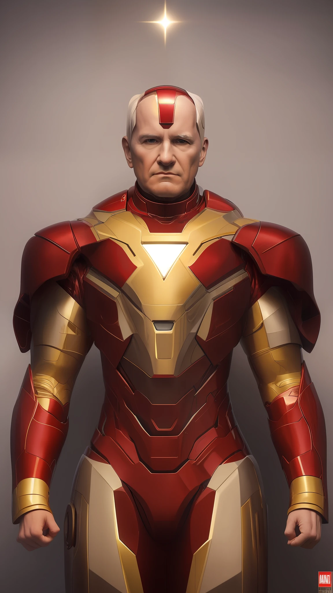 . . Pope John Paul II style as Iron man 8k, high definicion, detailed face, detailed face, detailed eyes, detailed suit, Marvel and DC style, hyper-realistic, + Film shot + dynamic composition, incredibly detailed, sharpness, detail + superb detail + night with light + perfectionism + award-winning realism ((smooth lighting))