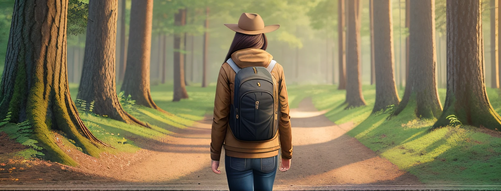 Western, beautiful and healthy person who is in urban and wooded environment, realistic image, 3d image, VSX --auto --s2
