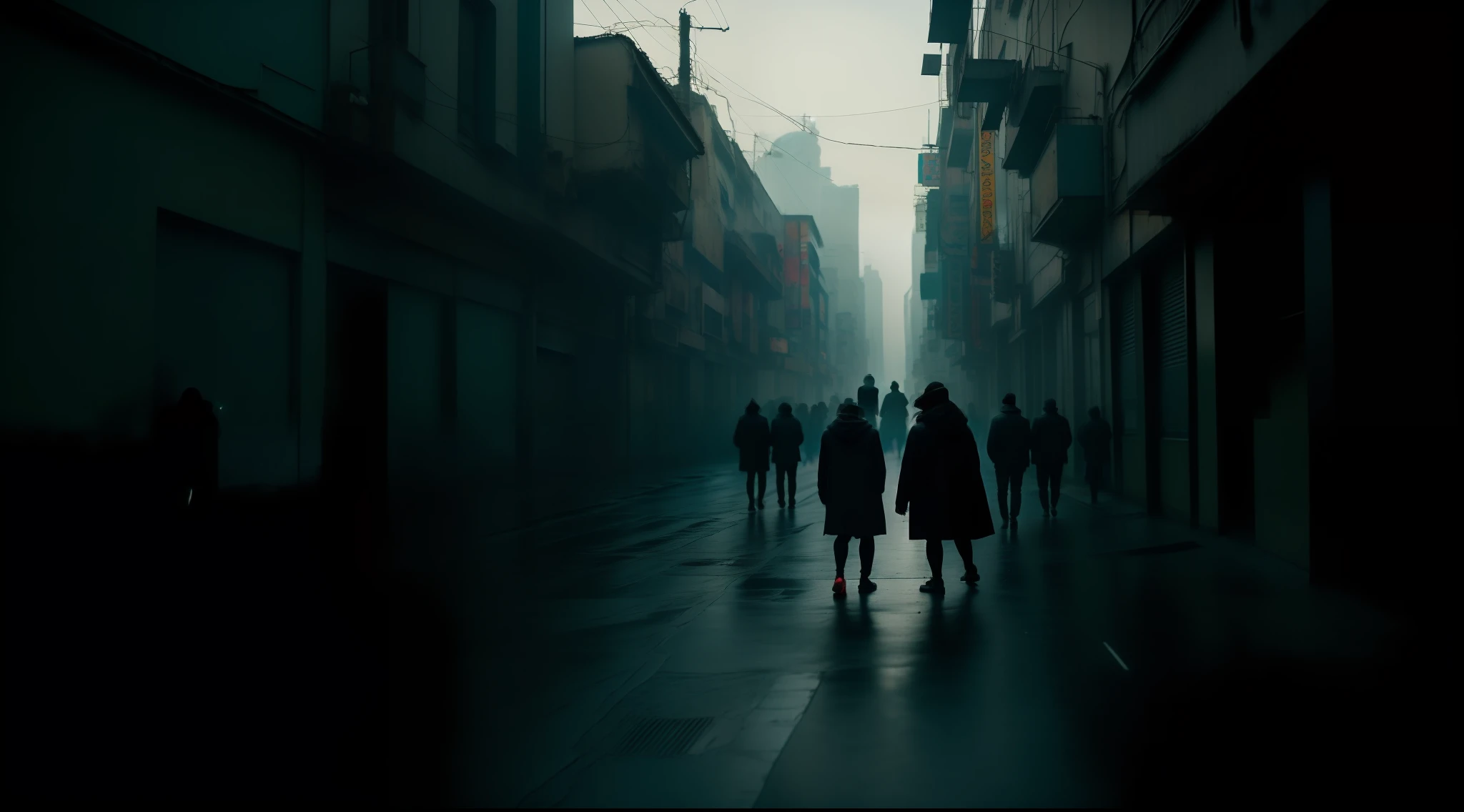 Abstract colors, textures, film grains, skin pores: 0.1 (Cyberpunk) 1.2 (Cyborg) 1.3 complex dramatic portrait Cybernetic android standing on crowded cyberpunk city street bustling in rain, old man, 90 year old woman, Asian man with heavy makeup, foggy morning, movie still frame, blade runner 2049, punk hairstyle, Altered Carbon, (Analog Style) 1.3 (Film Grain) 1.3, Stéphane Martinière Vadim Kashin Simon Starenhug Michal Karch Ismail Inseogl
