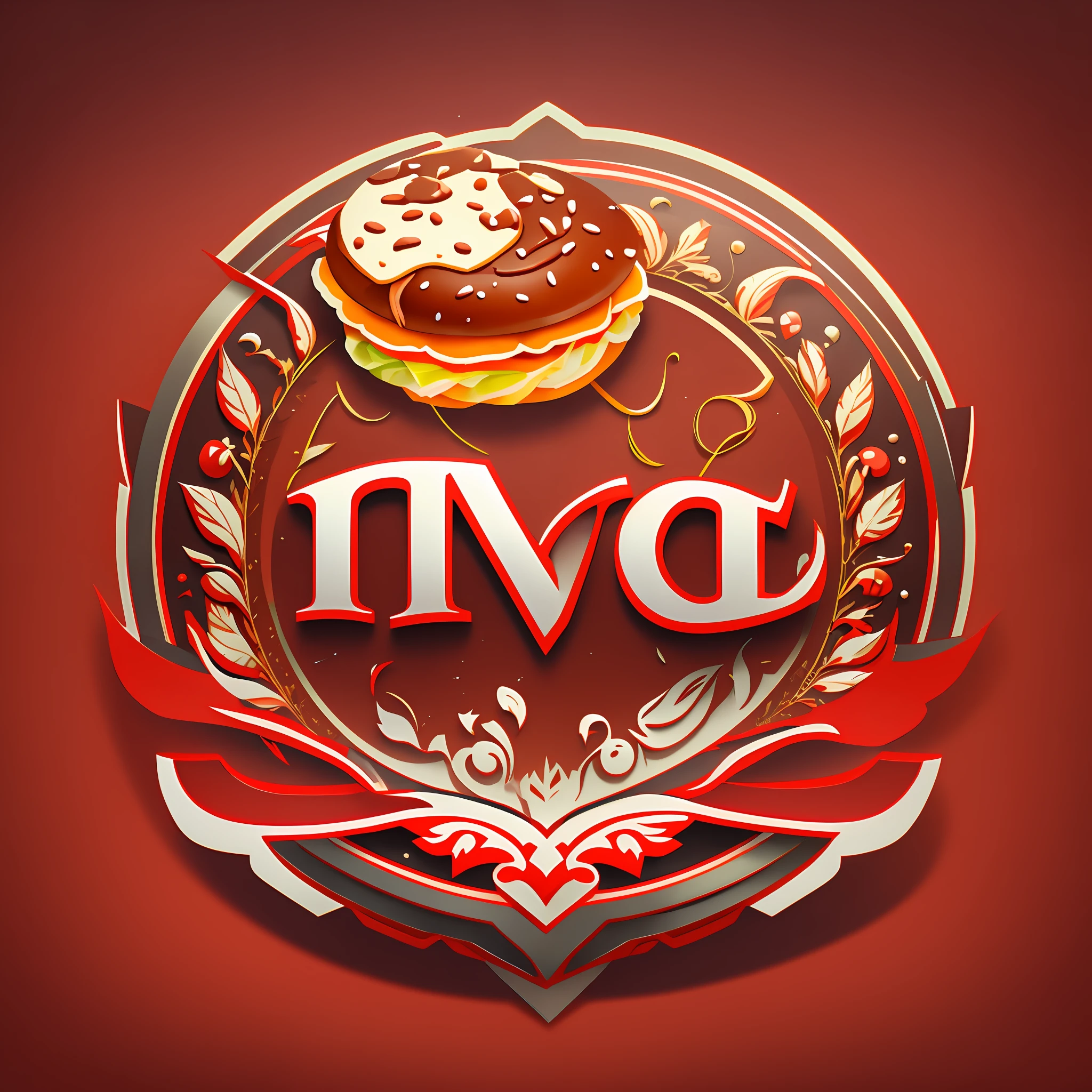 IDV, logo, hamburger visual identity, brand logo, hd, details, vector, hd --auto --s2