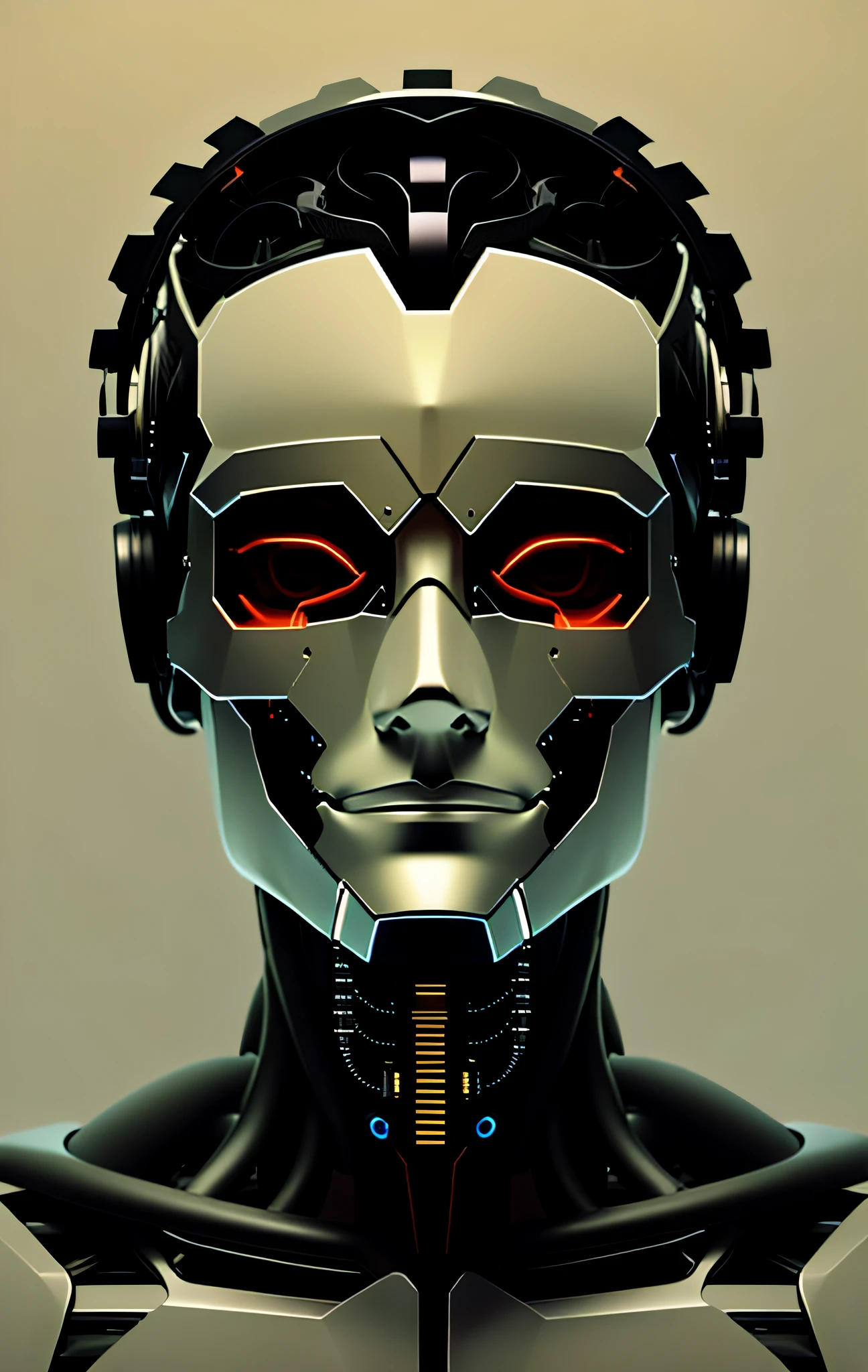 Modern robot face