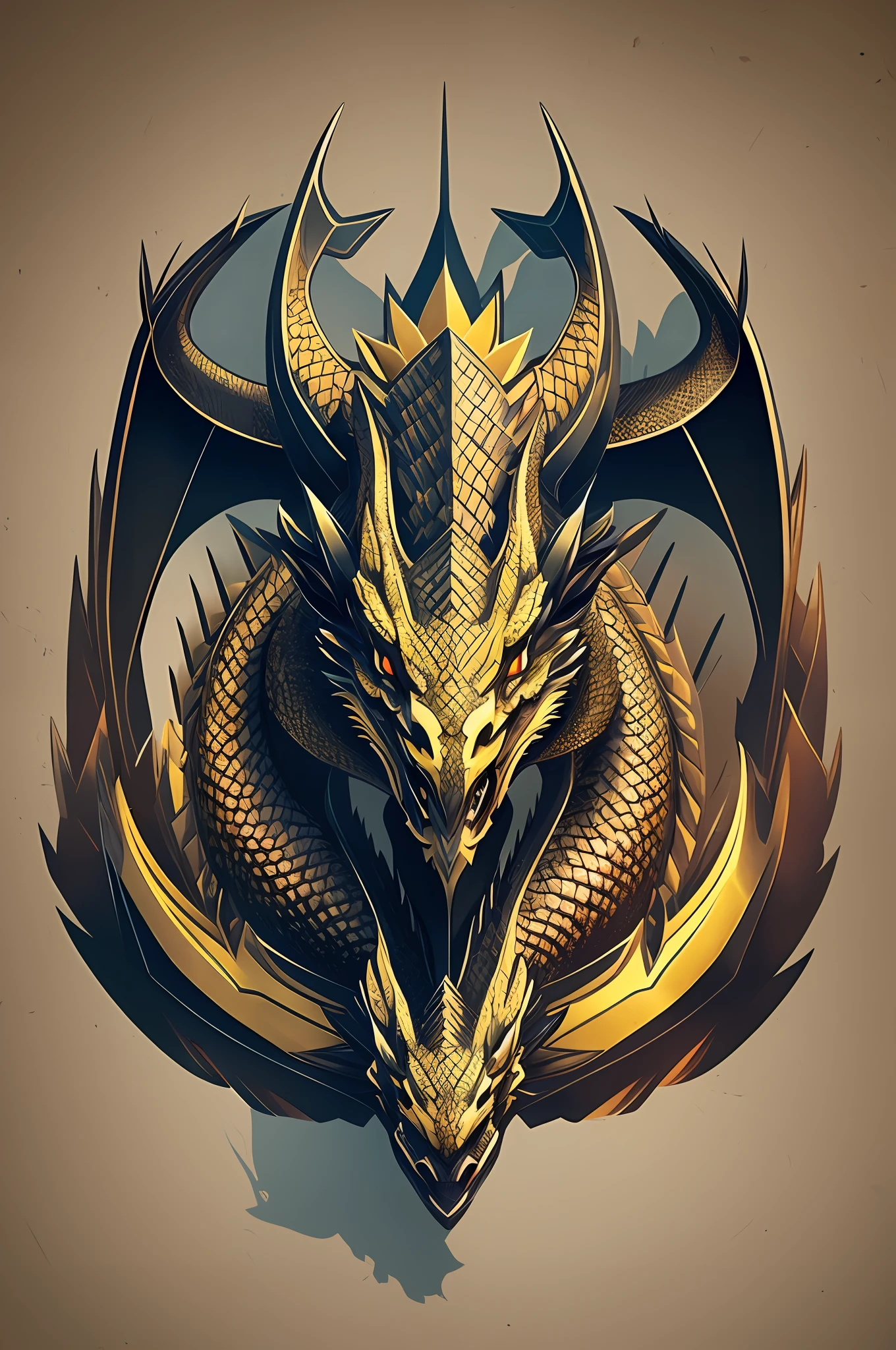 Create a logo with an ancestral dragon to be used in a collectibles company