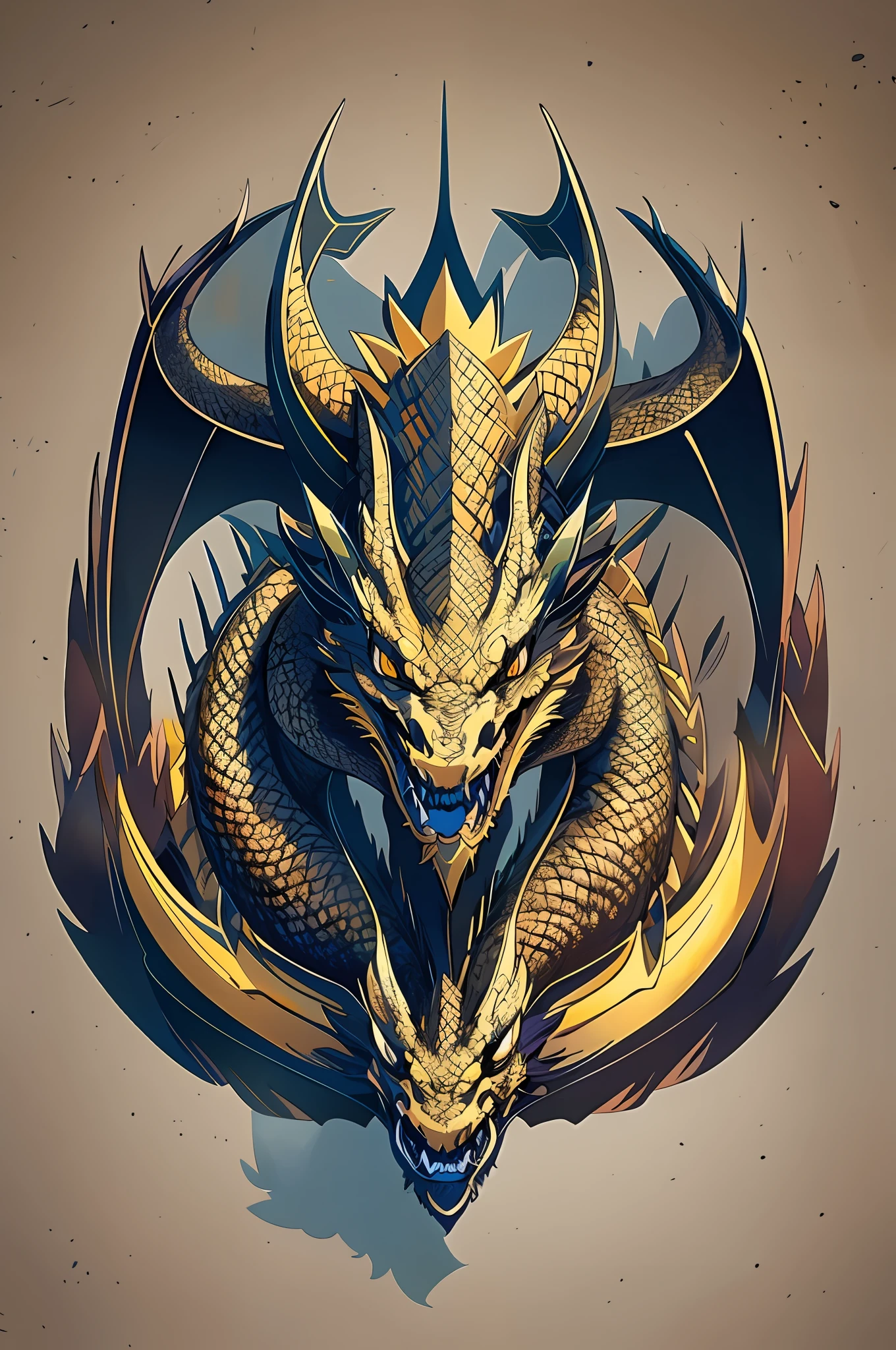 Create a logo with an ancestral dragon to be used in a collectibles company