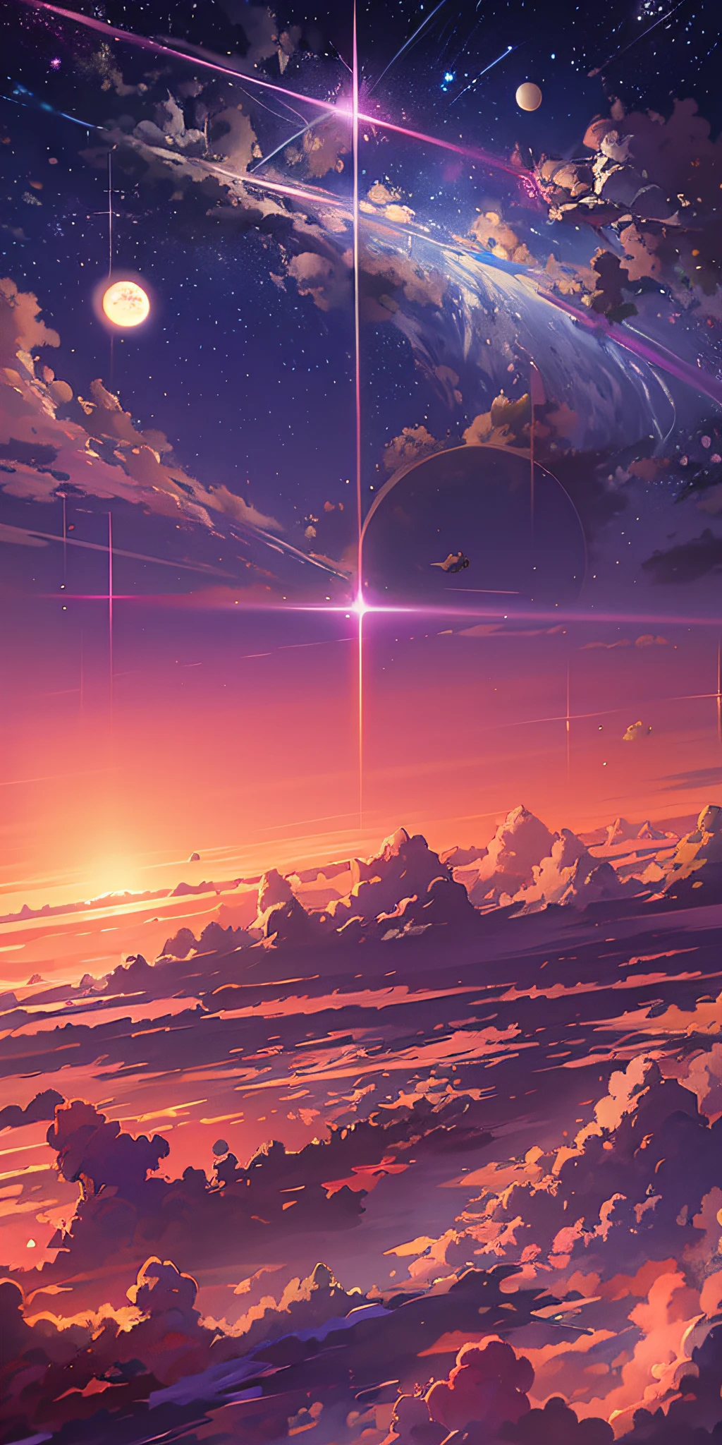 anime anime wallpapers with a view of the sky and stars, cosmic skies. by makoto shinkai, anime art wallpaper 4 k, anime art wallpaper 4k, anime art wallpaper 8 k, anime sky, amazing wallpaper, anime wallpaper 4 k, anime wallpaper 4k, 4k anime wallpaper, makoto shinkai cyril rolando, anime background art