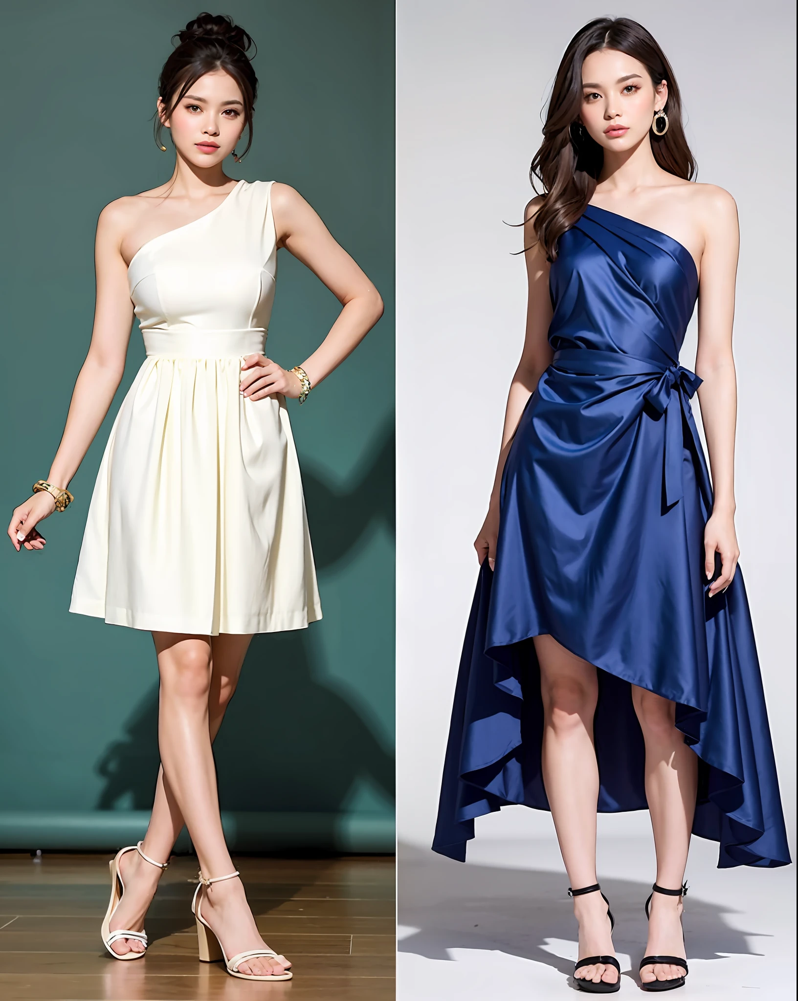 A dress is both simple and capable of accentuating a woman's graceful curves, making it perfect for summer outfits. Opt for fabrics like silk or textured cotton that drape naturally to create visual effects and provide you with a comfortable experience. Additionally, choose a well-fitted cut with decorative details such as a waist bow or unique neckline design to add elegance to your attire. Pairing it with high-heeled sandals will truly complete the stunning look.