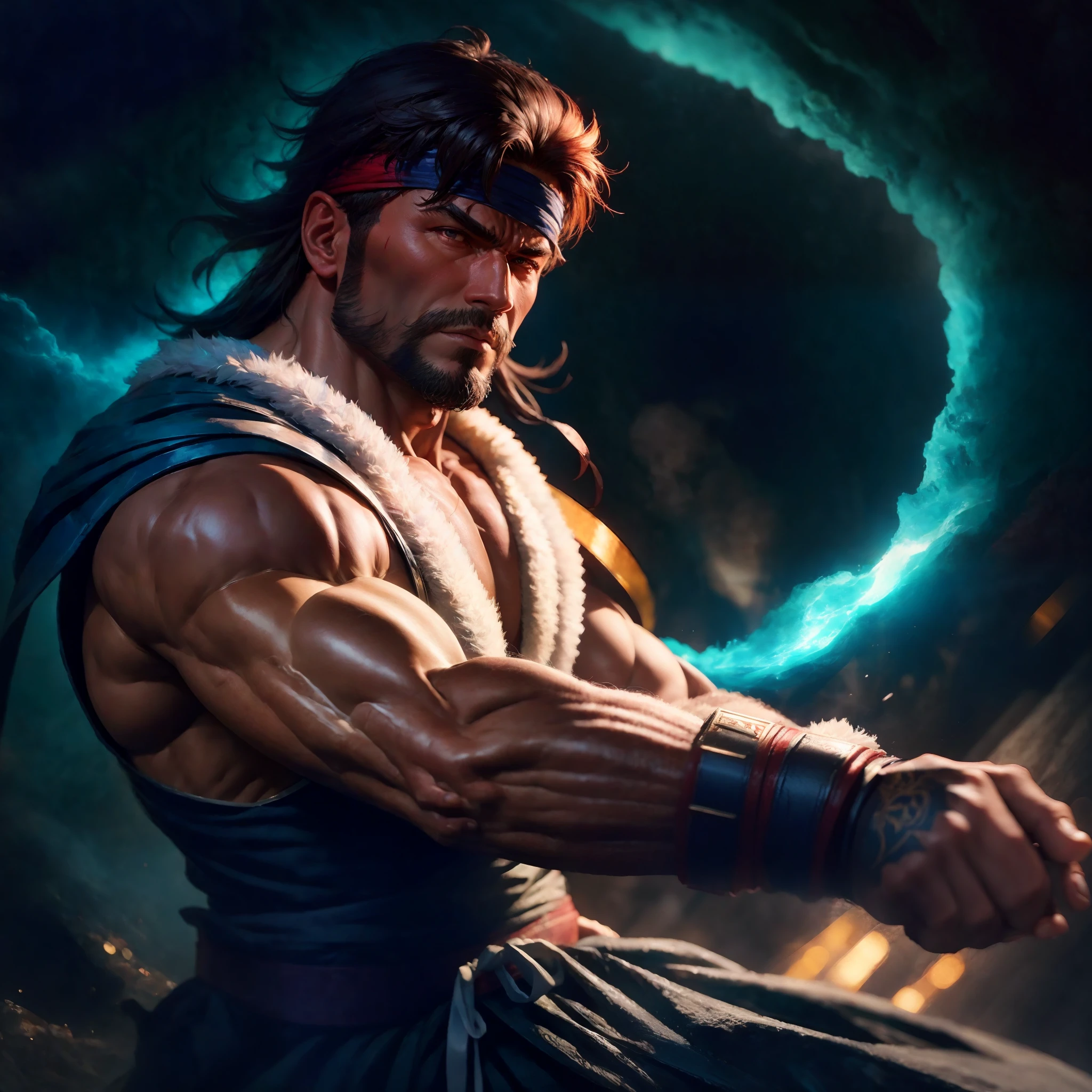 "Masterpiece artwork of John Biden as Ryu from Street Fighter, in ultra-detailed CG style. Best quality with impeccable illumination and dynamic angles. Ryu wearing his iconic white robe and headband, poised for action. Deep and detailed shadows, with excellent depth-of-field and perfect saturation. A vibrant and dynamic scene with all the energy of Street Fighter captured in one stunning image."