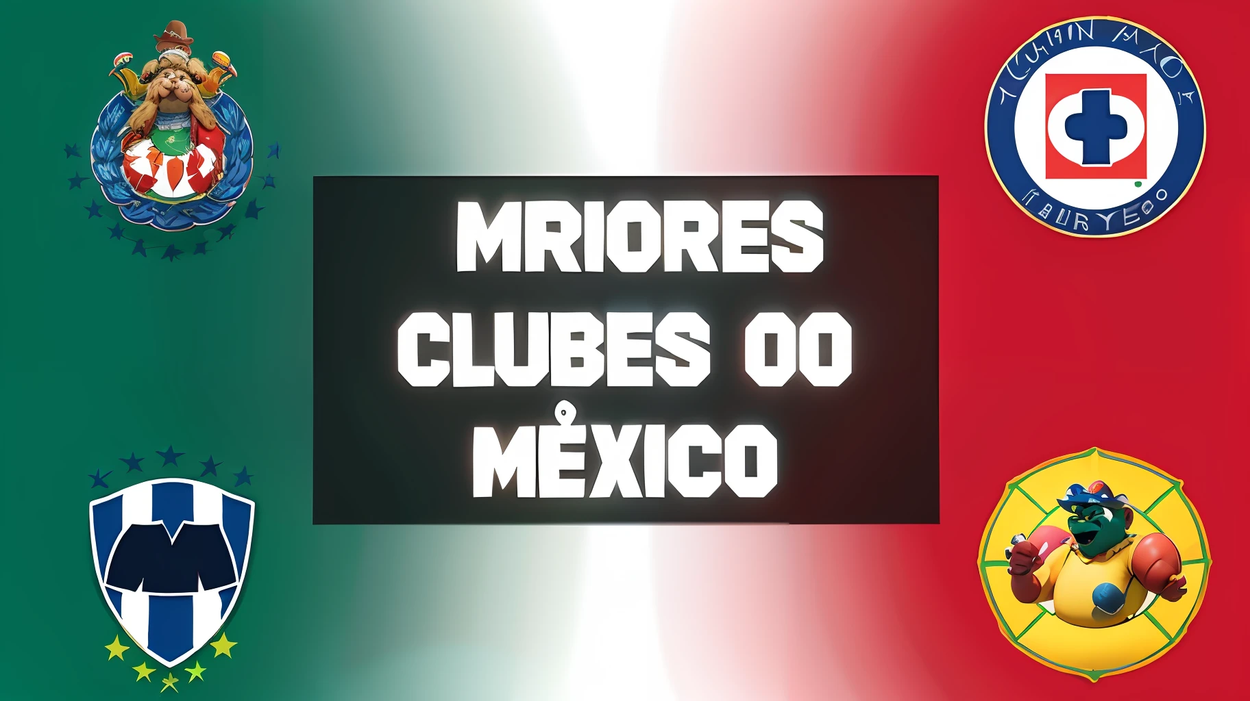um grupo de times de futebol com as palavras majores clubs do mexico, clubs, mexico city, mexican, club, maher morcos, mexico, mario, , chilaquiles, folklorico, mayo, dices, maxar, cubes, por Matteo Pérez, folclore mexicano, 🔞🤡 🌻🎹🎼 , banner CyberpunkCGI realistasurrealIluminação cinematográfica8kMuito detalhadoantropomórfico
