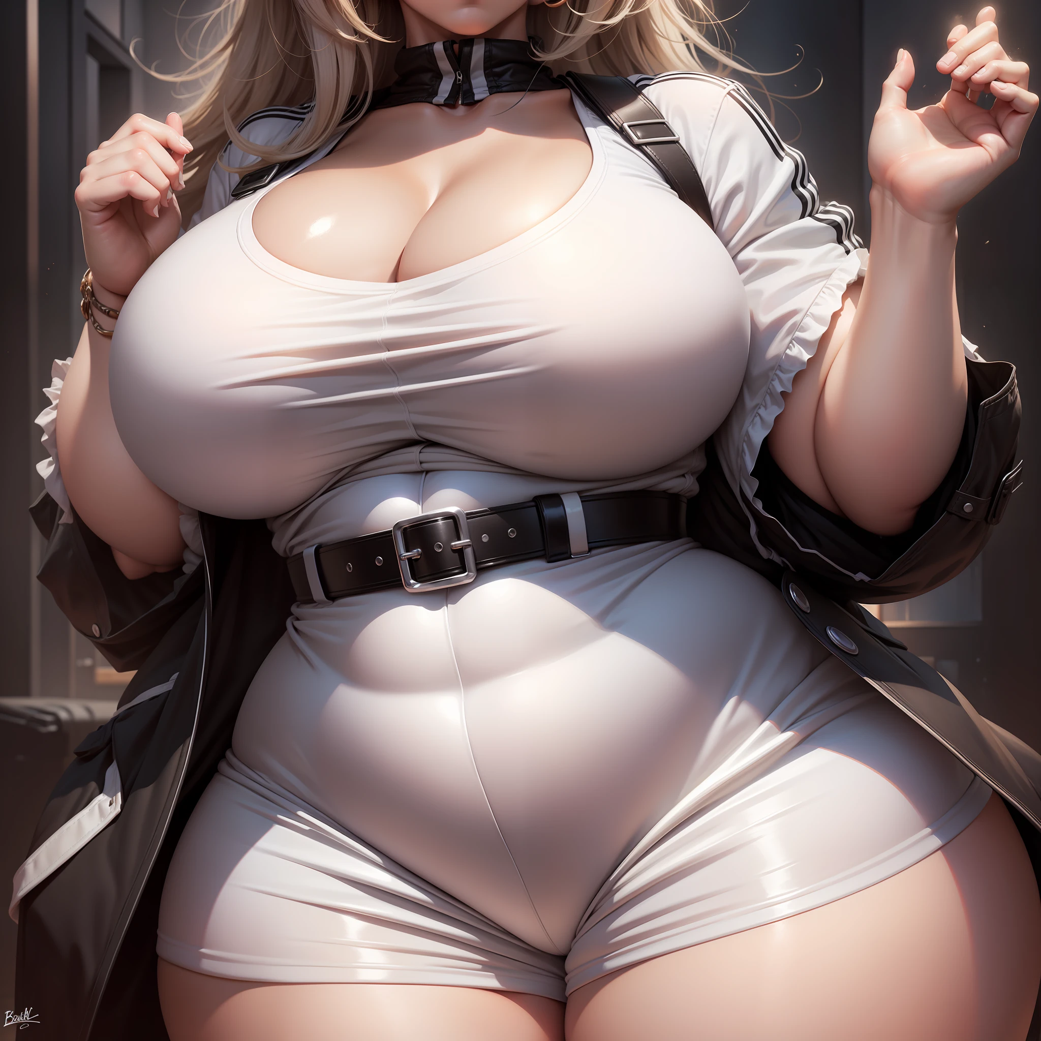 1woman,,huge breack bra,white woman,white shorts,huge thighs,wide waist,