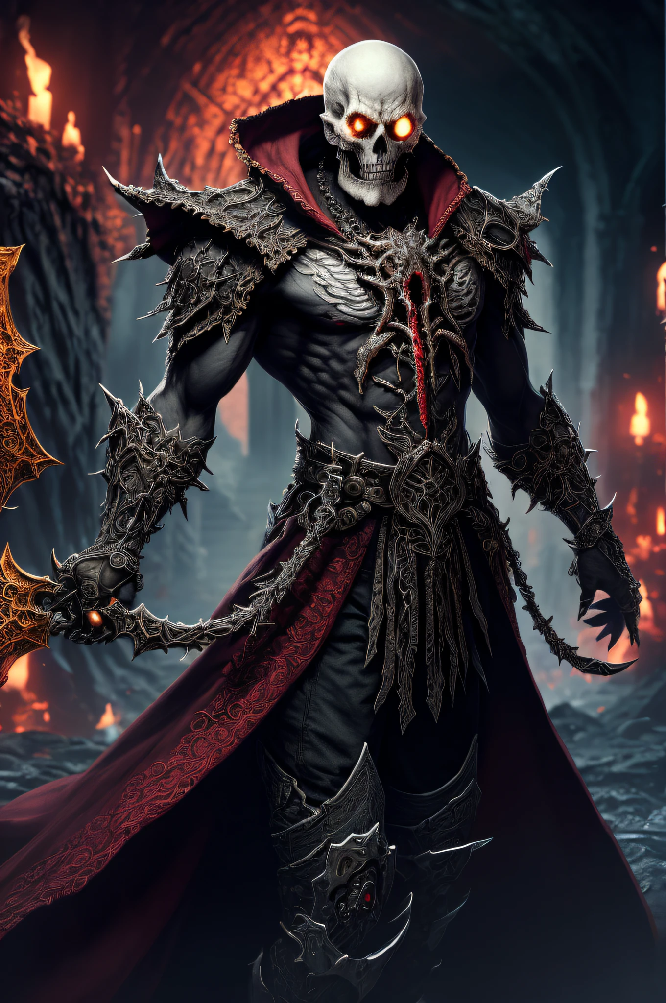 (extremely detailed 8k wallpaper), a medium shot photo of a fearful necromancer, intricate, high detail, dramatic