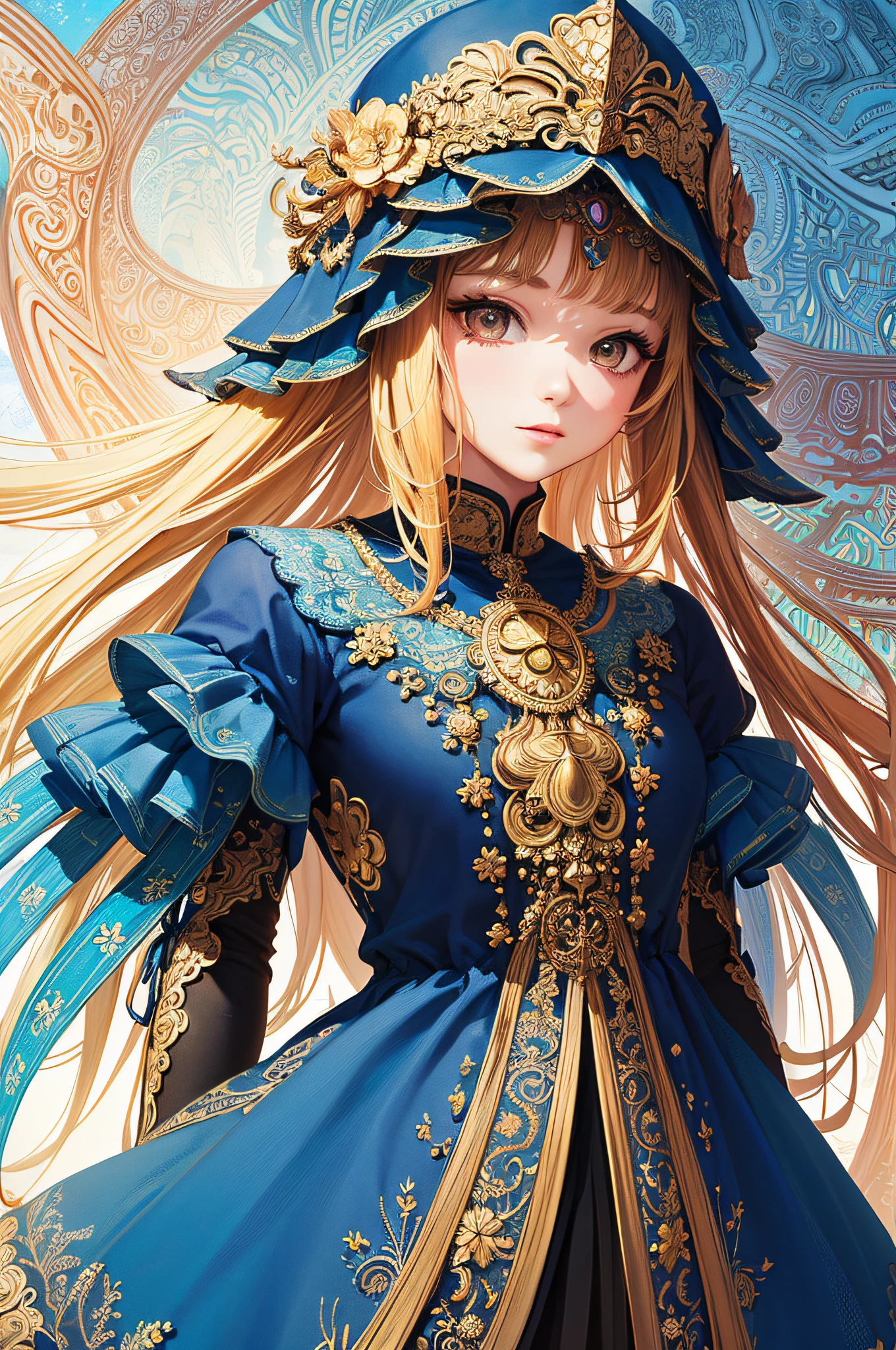 (masterpiece, superior quality, best quality, official art, beautiful and aesthetic: 1.2), (1girl:1.3), extremely detailed,(fractal art:1.3), colorful, more detailed. (size: A4)