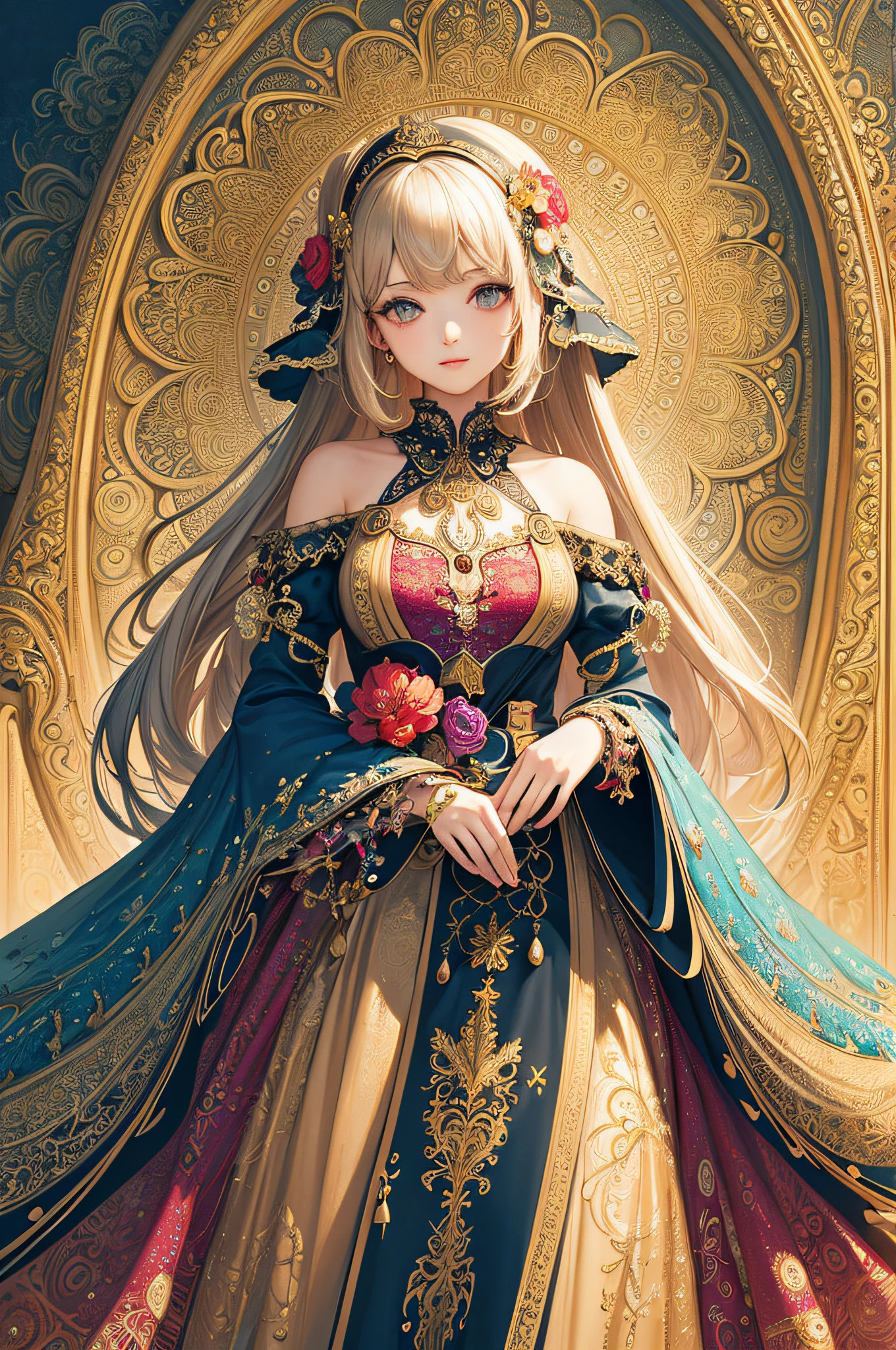 (masterpiece, superior quality, best quality, official art, beautiful and aesthetic: 1.2), (1girl:1.3), extremely detailed,(fractal art:1.3), colorful, more detailed. (size: A4)