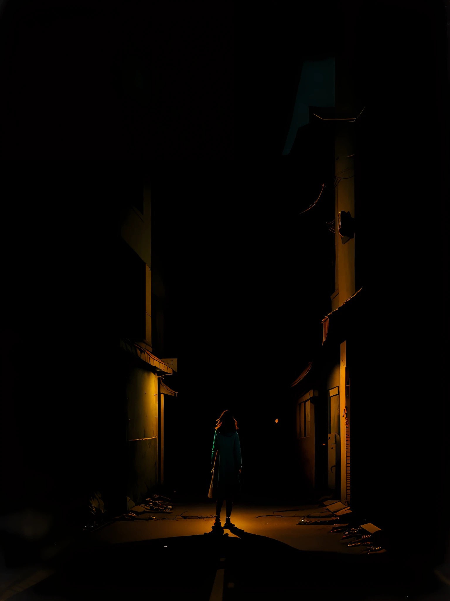 there is a woman standing on the side of the road at night, taken in the early 2020s, nigth, standing in the street, standing in street, standing in a township street, standing on the street, profile image, lorena avarez, at night, standing in township street, standing in road, standing in the streets