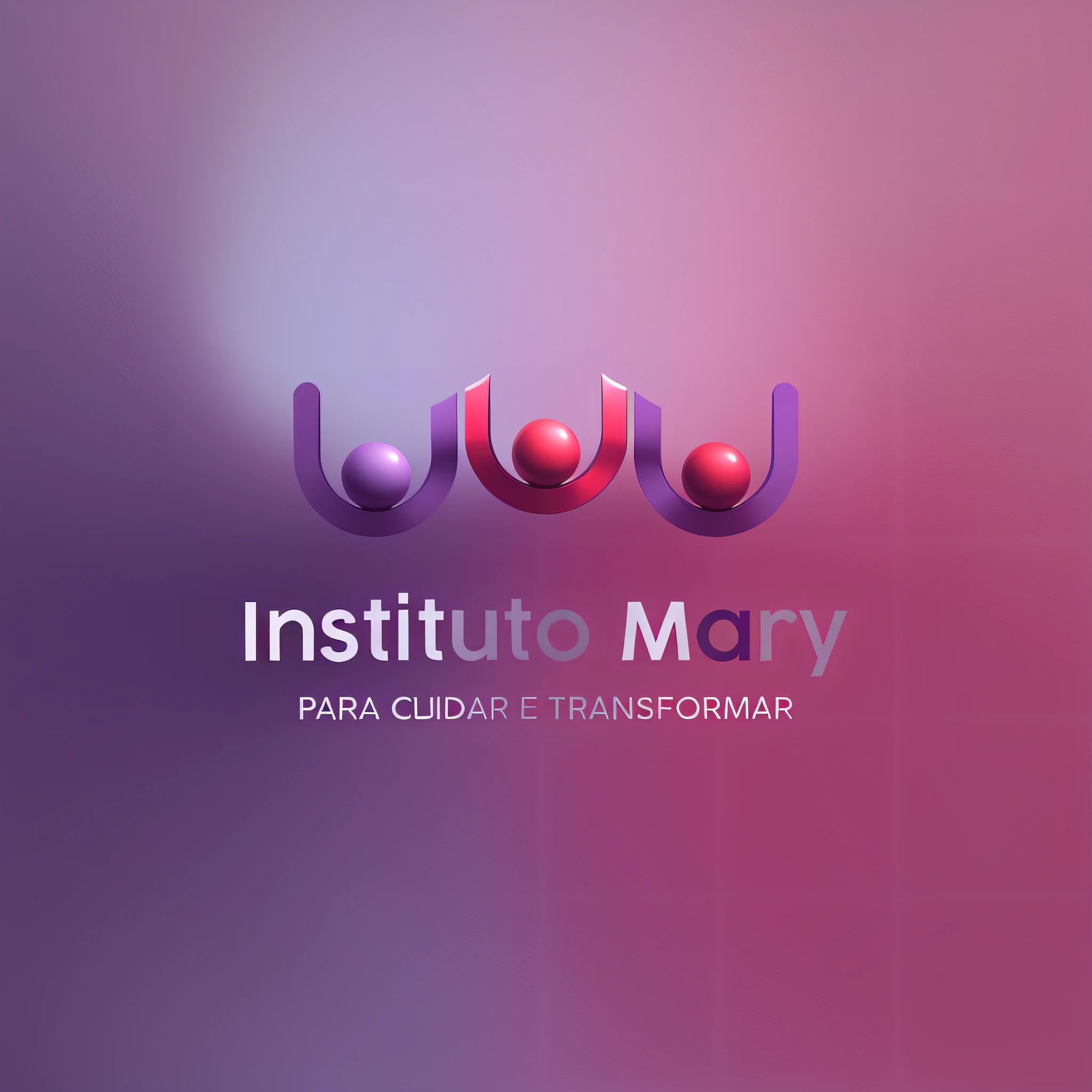 Elegant and minimalist logo with strong lilac and red colors, white background with elegance, harmony --auto --s2