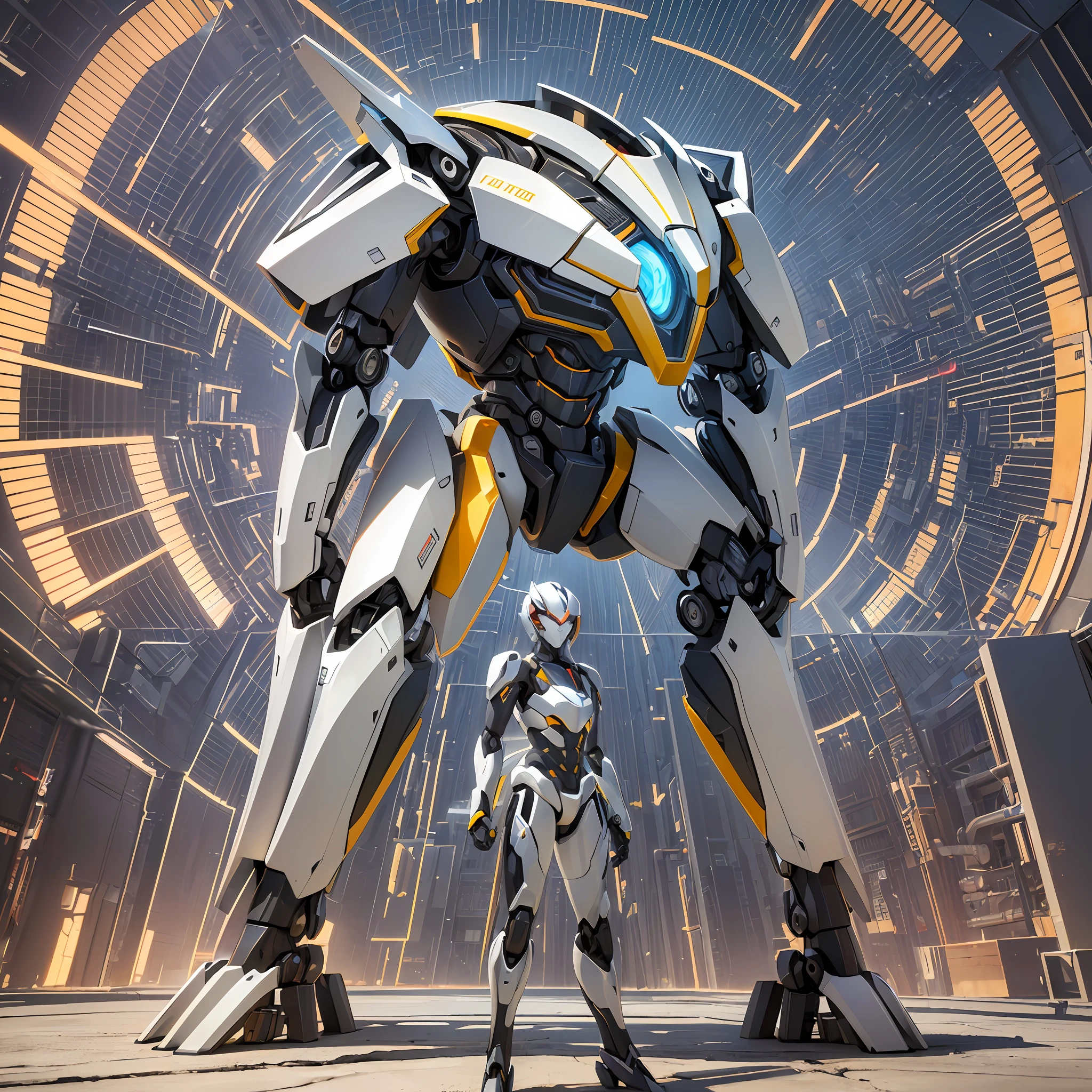 (Ultra-realistic humanoid mecha: 1.2),(well-crafted joints: 1.1),(mechatronics: 1.1),full-body model facing the camera, (best pose for modeling: 1.1), (surrealism: 1.05),(8k: 1.05),(super detailed: 1.1) --auto --s2
