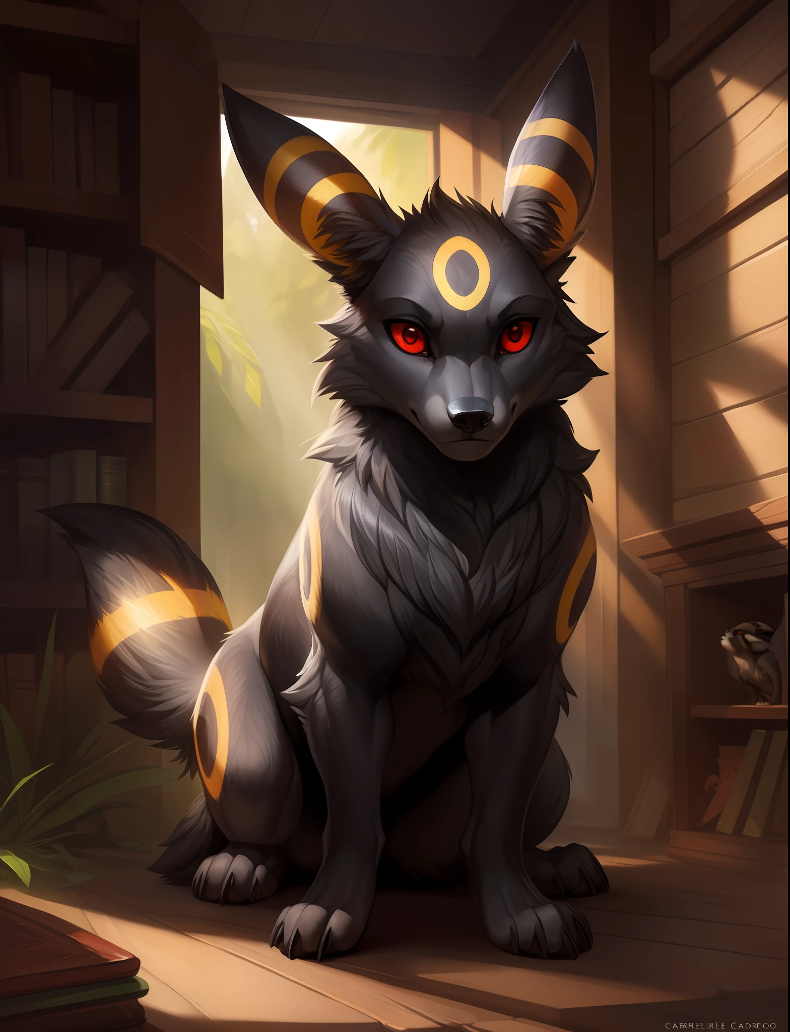 Uploaded On E621, By Bonifasko, By Anders Zorn, By Agostino Carracci , By Gabriele Munter , By Charlie Bowater , By Alfred Thompson Bricher, Solo ((((wildlife Feral)))) ((dark Grey Fluffy Umbreon Wolf)) With (((dark Grey Body))) And ((clear Red Eyes)) And [yellow Circle Tattoo], (( Portrait)), Break, (detailed Jeremy Mann Feral Black Umbreon Wolf), (detailed Bonifasko Lighting), (detailed Fur), (detailed Skin), Break, ((sitting At Storehouse On Sunny Day)), (cinematic Lighting), ((detailed Background)), ((looking At Viewer)), (((front View))), (((sad))), (half Body Shadow), [backlighting], [crepuscular Ray], [detailed Ambient Light], [gray Natural Lighting], [ambient Light On The Belly], ((higher Wildlife Feral Detail)), [realistic Proportions], [explict Content], [sharp Focus], (questionable Content), (shaded), ((masterpiece)), Break
