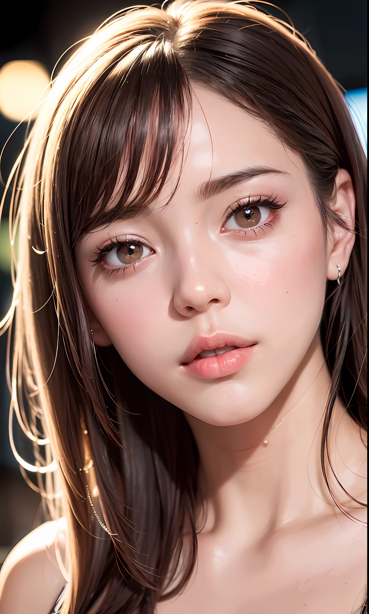 (8k, RAW Photo, Photorealistic: 1.25), (Lip Gloss, Eyelashes, Glossy Face, Glossy Skin, Best Quality, Ultra High Resolution, Depth of Field, Chromatic Aberration, Caustics, Wide Lighting, Natural Shading, Enako, Coffee, Orchan