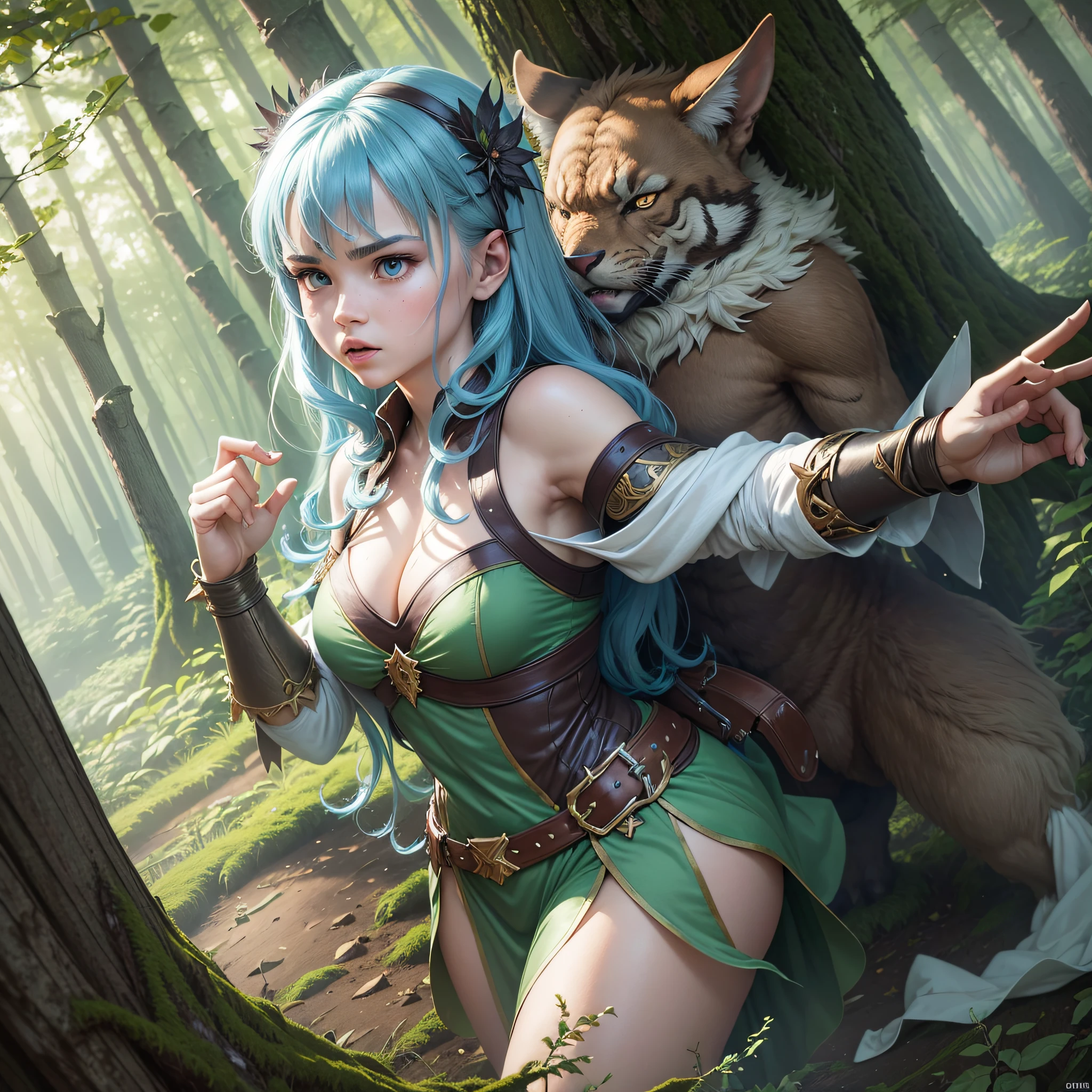 The torn-robed warrior in the forest has an unexpected encounter with a magical creature that needs her help to save the forest from a deadly threat. Will the warrior be able to protect the forest and the magical creature at the same time? How will she react to such a threat? Find out in this exciting adventure full of action and magic. --auto --s2
