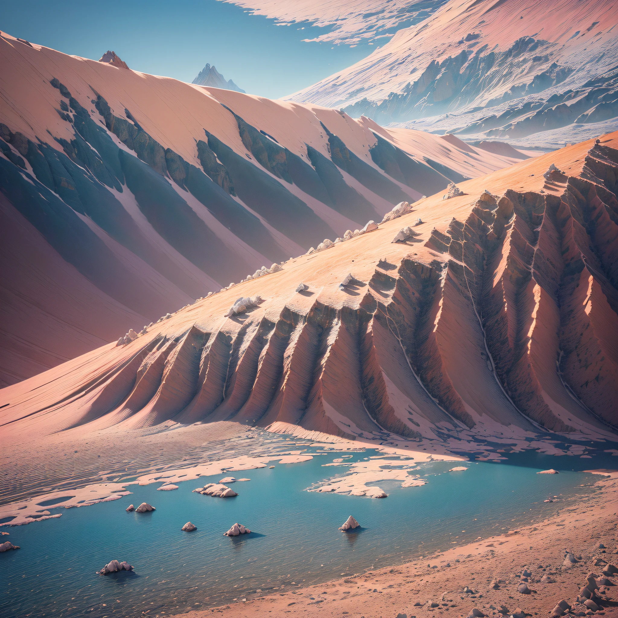 (aguanascending from a largemountainfinding:1.4),ultra-detailed detail, impressiveimage, virtuosity and maximum image quality, (a stunning landscape surrounded by a mysterious environment), grand, voluminous, scenic, numerouscascades, lethargyaquatic, sky nuancéde shades orange and pink. --auto --s2