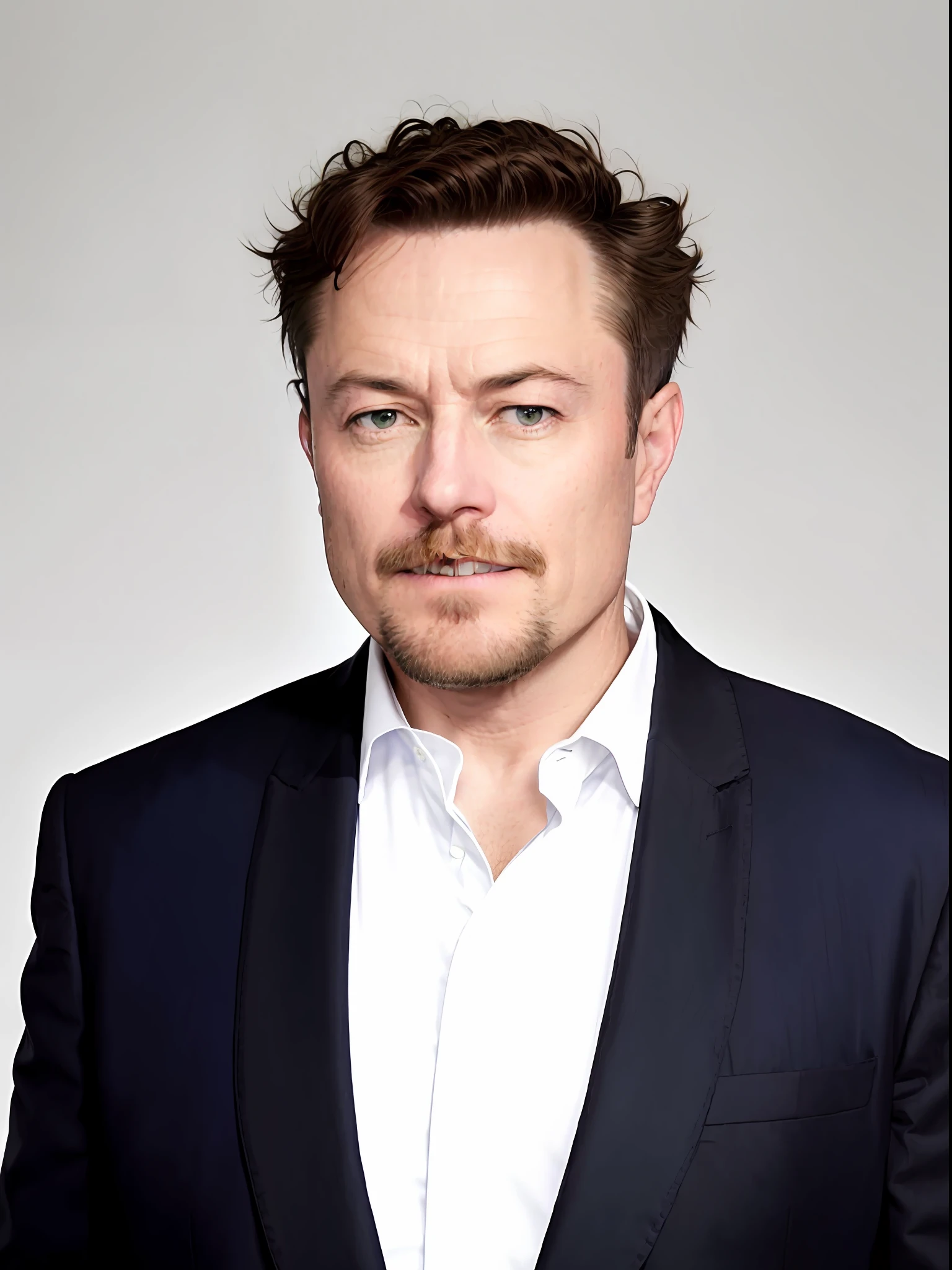 arafed man in a suit and white shirt posing for a picture, portrait of elon musk, elon musk, musk ( 2 0 2 4 ), elon musk portrait, exotic alien elon musk, black elon musk, elon musk as a cyborg, elon musk as a greek god, musk's mars migration program, elon musk as the incredible hulk, elon musk as joker