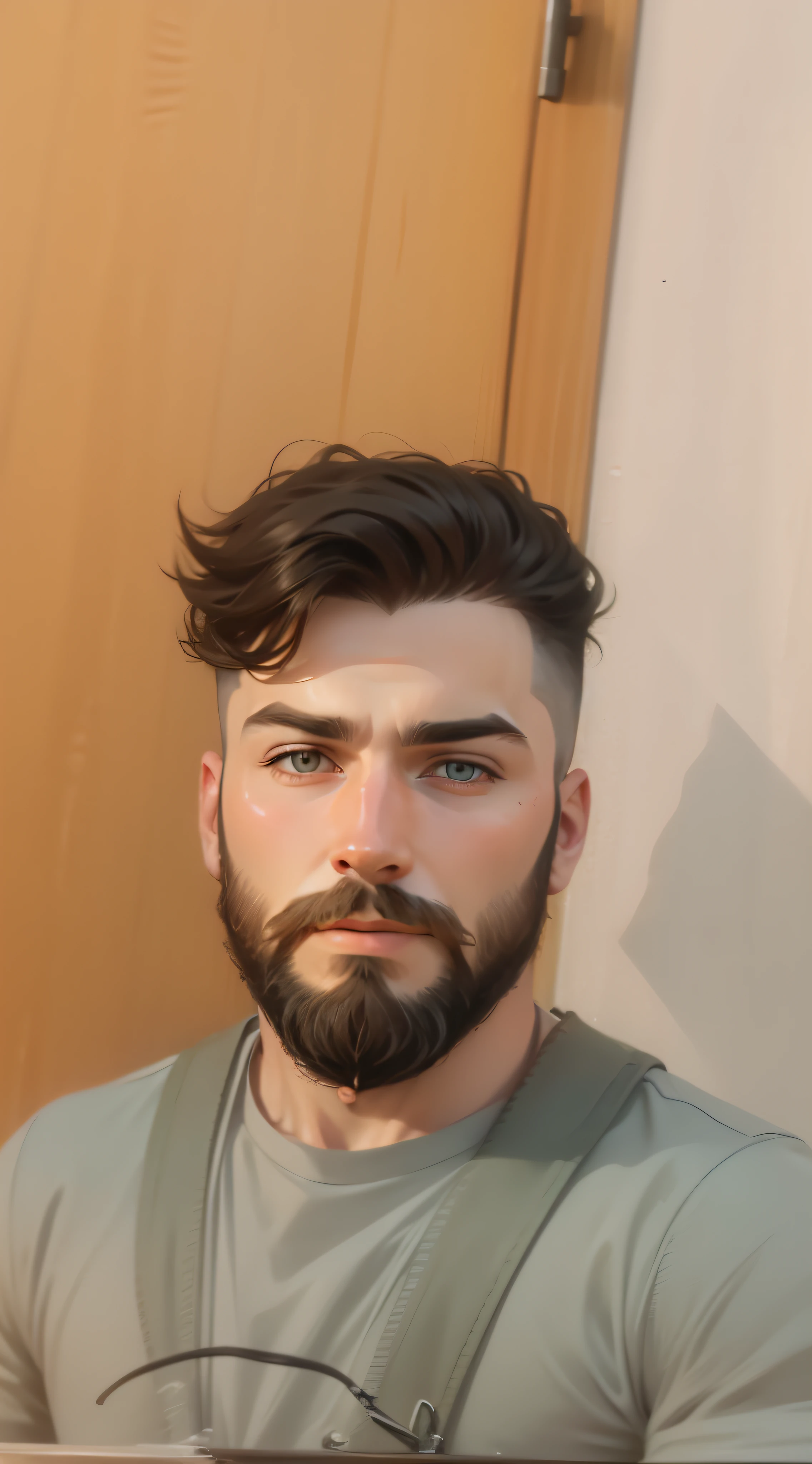 Bearded, beautiful, Hd, neon, realistic and elegant --auto --s2