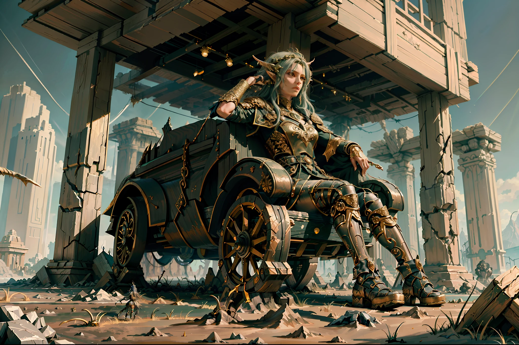 ((Best quality)), ((masterpiece)), (highly detailed:1.3)3D,tanjoreai , Amidst a realm of enchantment and mythical wonders, tales of (heroes:1.1) and (heroines:1.2) unfold. In this realm, ancient prophecies foretell the rise of a chosen champion destined to confront a malevolent force threatening to plunge the world into eternal darkness. The path to victory lies scattered across exotic and otherworldly landscapes, from mist-shrouded forests to towering crystalline peaks and (ethereal floating islands:1.1).Harnessing the arcane arts, (mighty wizards:1.1) conjure spells that weave intricate patterns of magic, while (elven archers:1.1) unleash arrows infused with ancient power. (Dwarven smiths craft legendary weapons:1.1) imbued with the essence of mythical creatures, capable of vanquishing even the most formidable foes.The heroes embark on a perilous quest, guided by ancient scrolls and cryptic riddles. Along their journey, they encounter wise mystics, shape-shifting creatures, and (mysterious sorceresses:1.1) who possess forbidden knowledge.As the heroes traverse the realms, ancient ruins and forgotten temples reveal long-lost secrets and powerful artifacts. The clash of steel and the crackling of (magical energies:1.1) echo through ancient battlegrounds, as the destiny of the world hangs in the balance. The heroes must summon unwavering courage, unwavering unity, and unlock their true potential to overcome seemingly insurmountable odds and fulfill their heroic destinies.In this realm of high fantasy, where the realms of magic and technology intertwine, where legends are born and (epic:1.2) sagas unfold, where heroes rise and villains fall, embark on a grand adventure that will captivate the imagination and transport you to a world where anything is possible,HDR (High Dynamic Range),Ray Tracing,NVIDIA RTX,Super-Resolution,Unreal 5,Subsurface scattering,PBR Texturing,Post-processing,Anisotropic Filtering,Depth-of-field,Maximum clarity and sharpness,Multi-layered textu