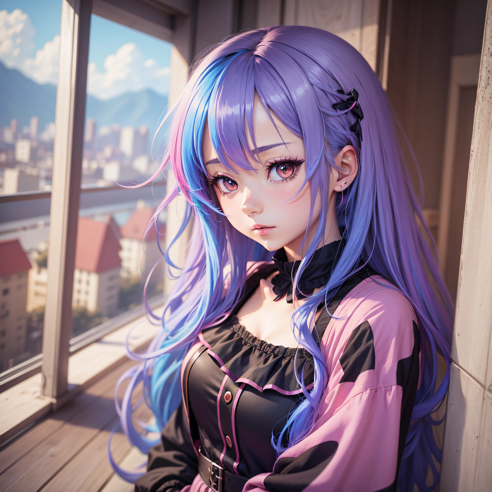(anime girl:1.2), (colored hair:1.1), (colored dress:1.1), high-quality, anime style, 4K resolution --auto --s2
