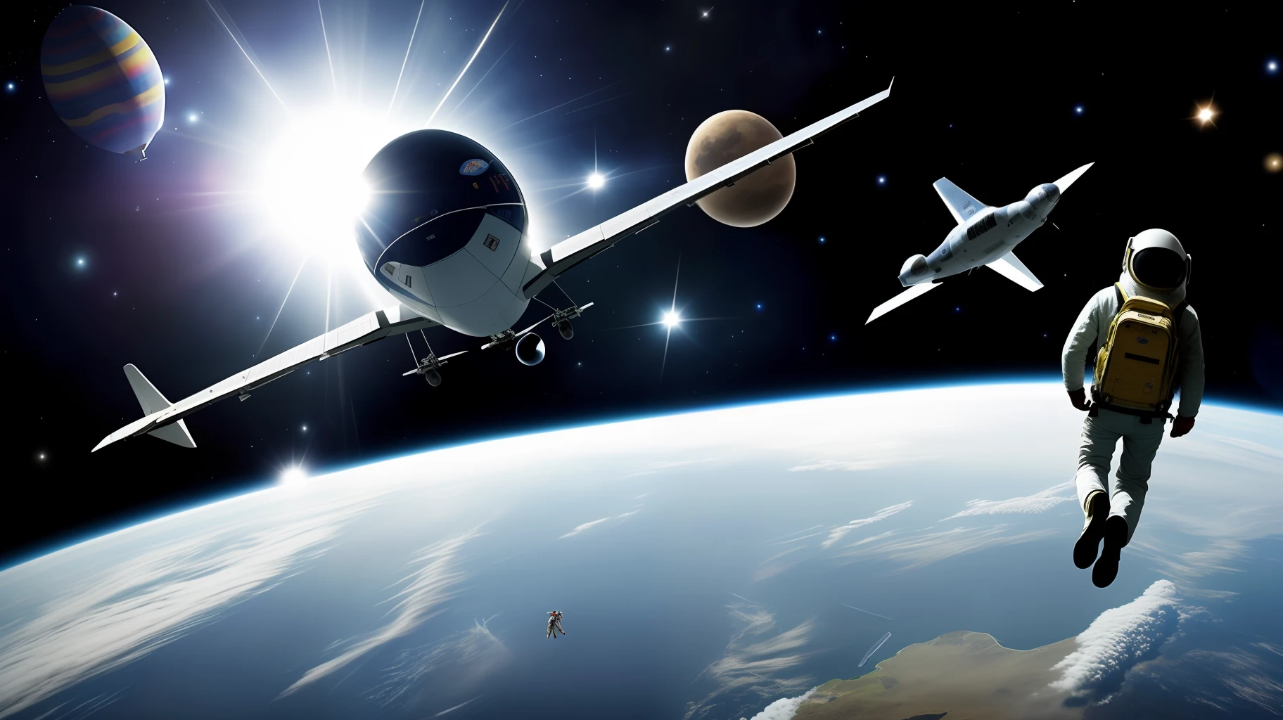 A super realistic image depicting the song space oddity