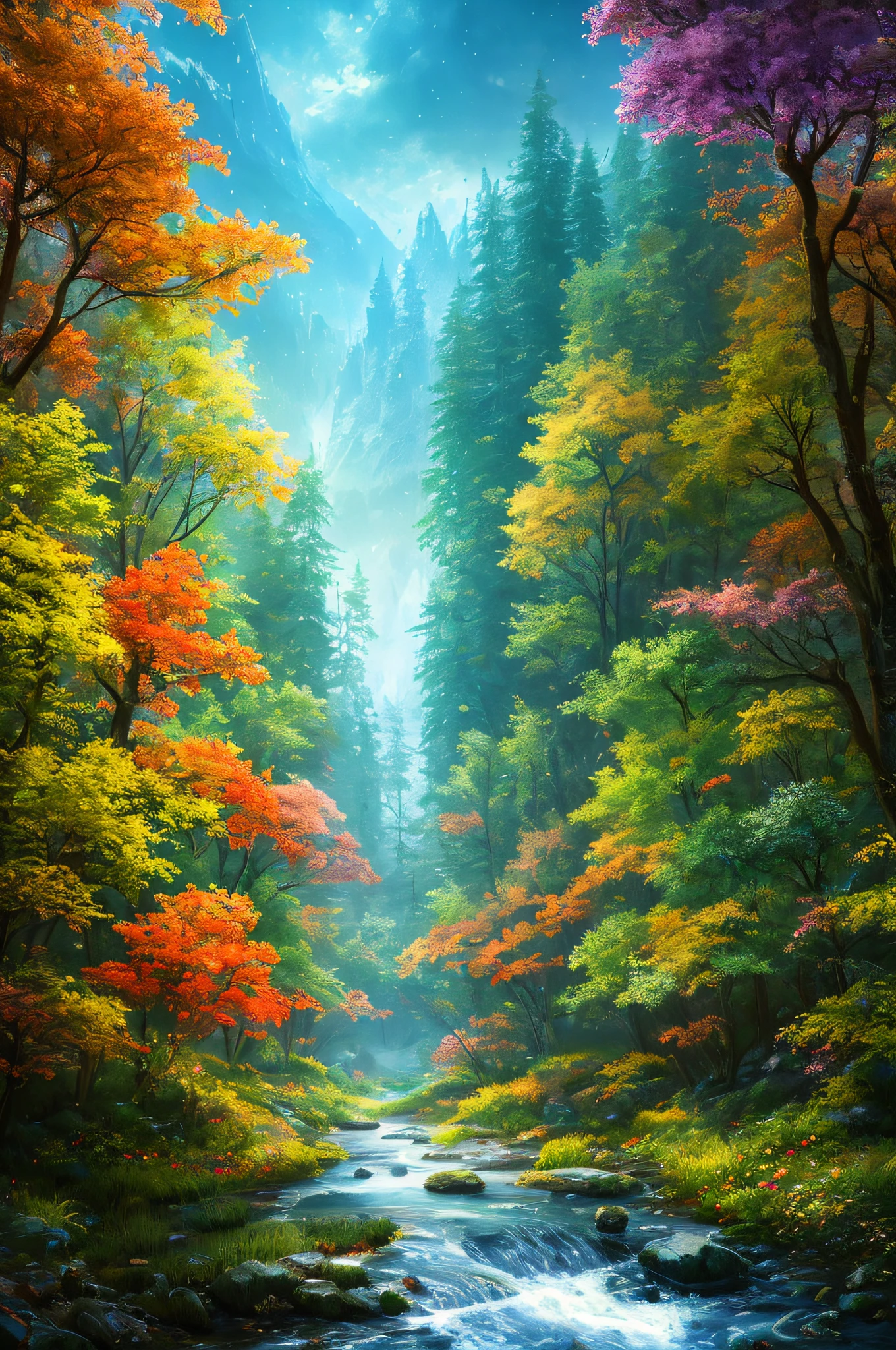 masterpiece, best quality, high quality,extremely detailed CG unity 8k wallpaper, An enchanting and dreamy scene of a fantasy forest, with towering trees, glowing mushrooms, and hidden fairy glens, creating a sense of mystique and enchantment, artstation, digital illustration, intricate, trending, pastel colors, oil paiting, award winning photography, Bokeh, Depth of Field, HDR, bloom, Chromatic Aberration ,Photorealistic,extremely detailed, trending on artstation, trending on CGsociety, Intricate, High Detail, dramatic, art by midjourney