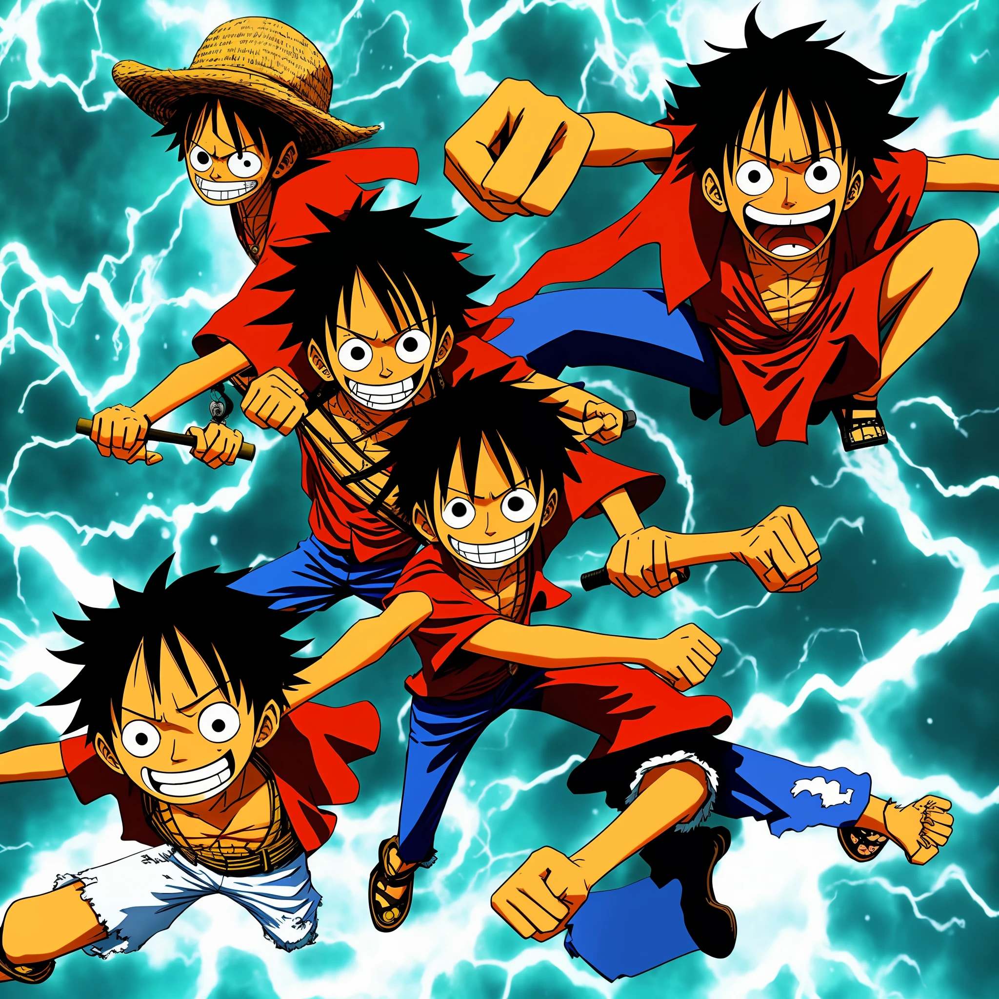 Title: Luffy's Cognitive Trial: The Untold Battle for the Heart of One Piece
In the arcane corners of the Golden Terra Islands, an enigmatic entity known as the Mnemonic Sage has resided for centuries. They possess the power to manipulate cognitive realities and confer ethereal treasures to those deemed worthy. Having heard of its prowess, Luffy, the Straw Hat Pirates captain, decides to undergo the Sage's trial to attain a valuable edge on his journey to become the Pirate King and uncover the secret of the coveted One Piece treasure.
Upon arriving at the Mnemonic Temple, Luffy discovers that it is a labyrinth, composed of interlocking cognitive realms manifesting his deepest fears and vulnerabilities. To obtain the mystical artifact, Luffy must navigate through these haunting manifestations and confront the muddled specters of his past, including past foes and loved ones. His most difficult challenge arises when faced with a cognitively constructed amalgamation of all the arduous challenges he has faced – a formidable opponent born from the darkest corners of his own psyche.
It is through this harrowing ordeal that Luffy not only acquires invaluable insights into the true nature of the One Piece treasure, but he also witnesses the powerful impact of human resilience and empathy. Fear, regret, and sorrow become his allies as he embraces the light of self-discovery, unlocking his dormant abilities and transcending the barriers of reality that he concurrently learns are essential aspects of the human experience. Will Luffy gain the power he needs, or will the ordeal shatter him, leaving his dreams in ruins?