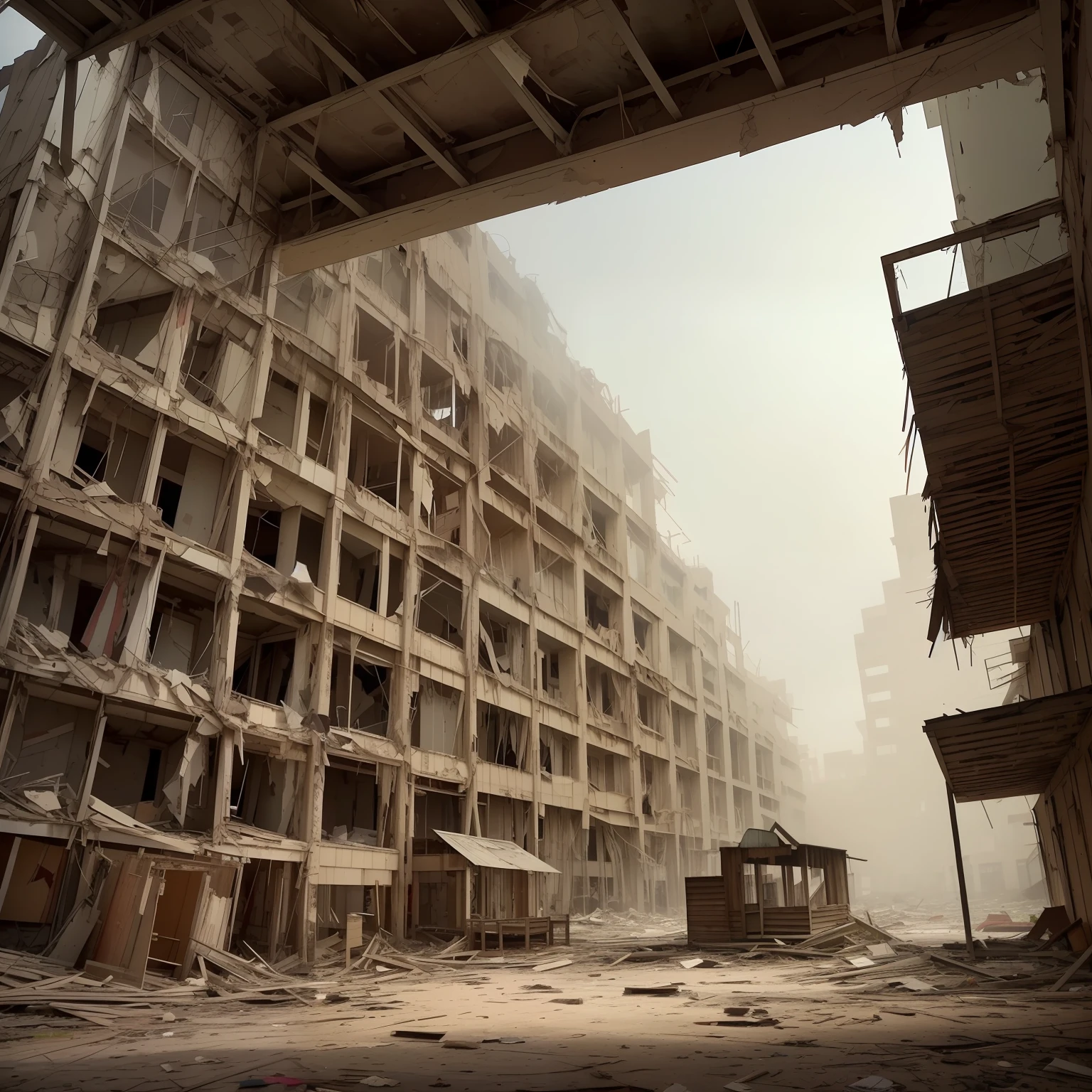 there is a large building with a sign on it that says groual, video still, abandoned shopping mall, shot on gopro9, the neat and dense buildings, tekkon kinreet, big poor building, leaked image, old building, kenket, by Kogan Gengei, in an abandoned shopping mall, overload, view from the streets