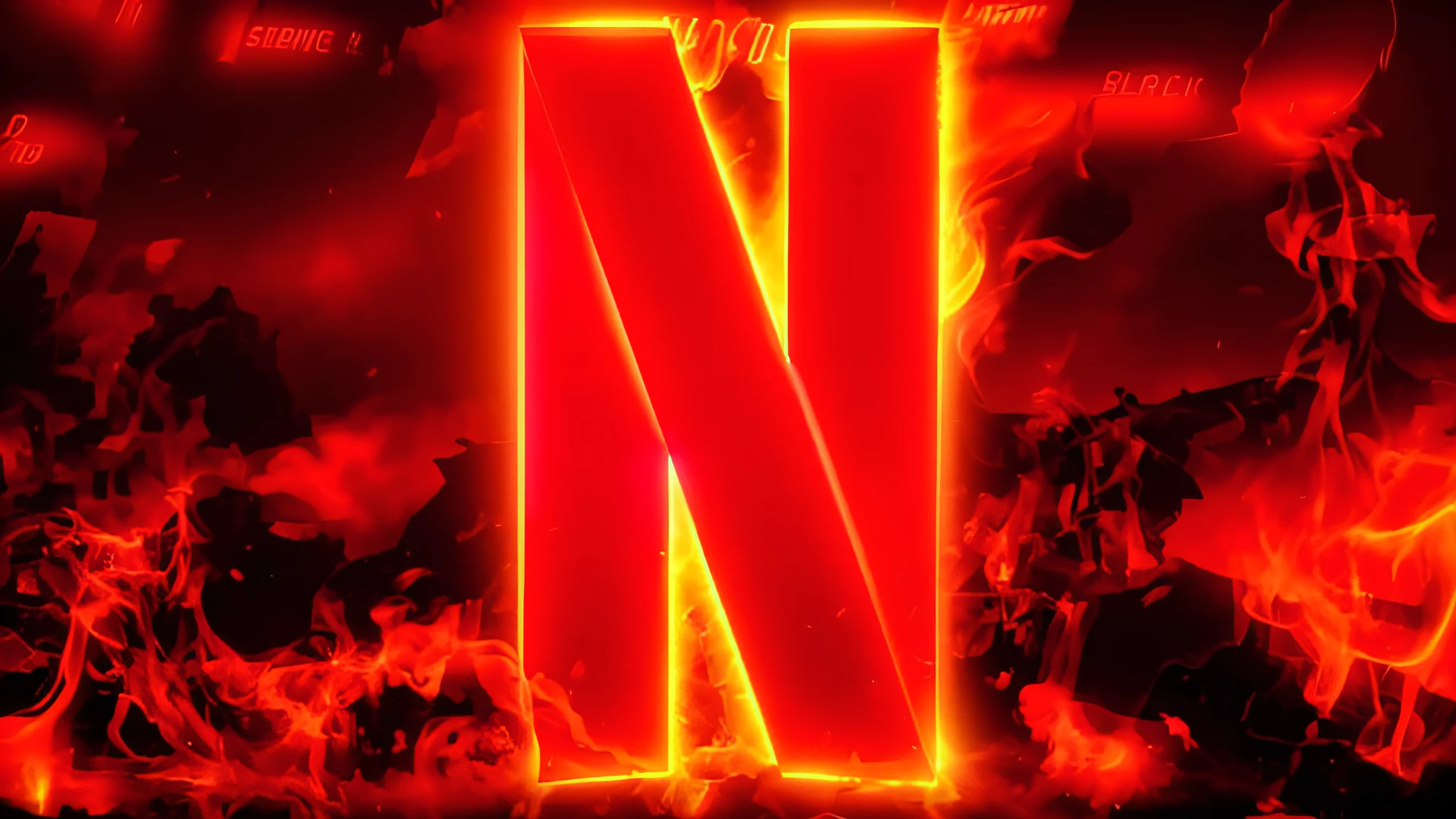 a close up of a red letter n on a fire background, big glowing netflix logo behind, netflix animation, netflix, netflix trese, arcane netflix, netflix logo, at netflix, netflix neon logo concept art, series on netflix, netflix series, ❤🔥🍄🌪, from netflix's arcane, arcane from netflix
