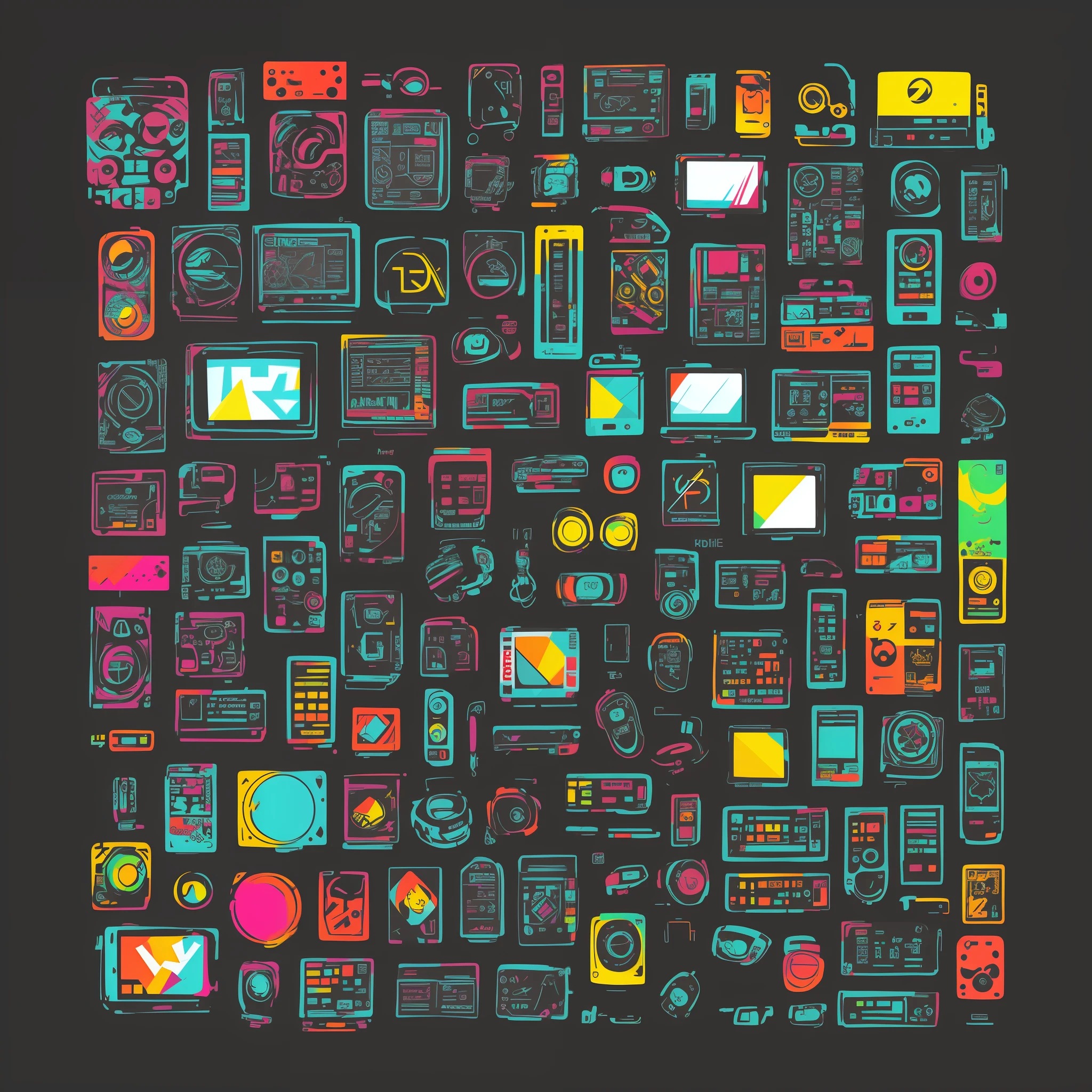 Vector design for a tshirt on a black background. Design includes ::controller::, dressed in Moroccan, realistic, punkcore, bright colors, detailed design, pixar, colorful