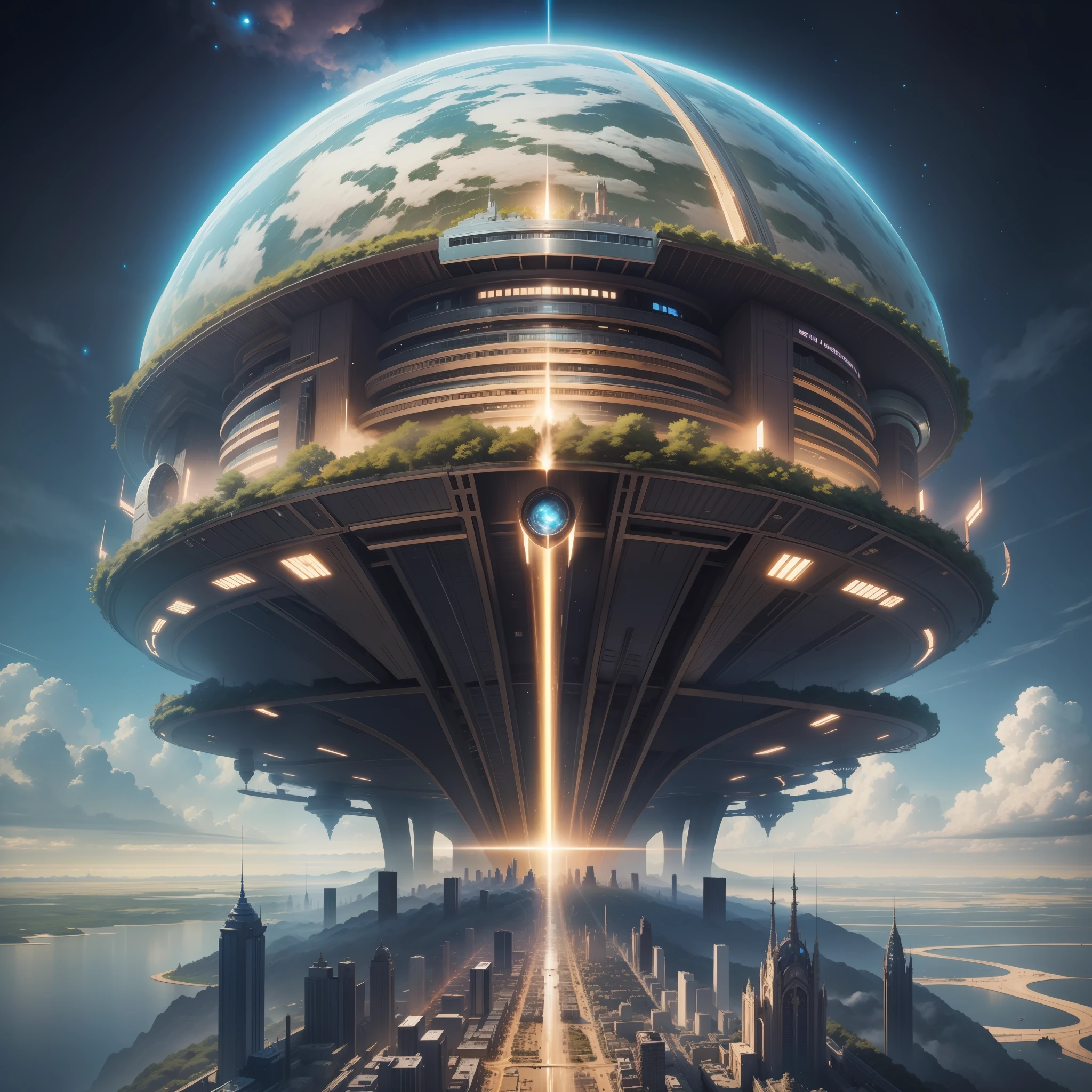 isekai civilization universe city megastructure top quality masterpiece futuristic world sci-fi