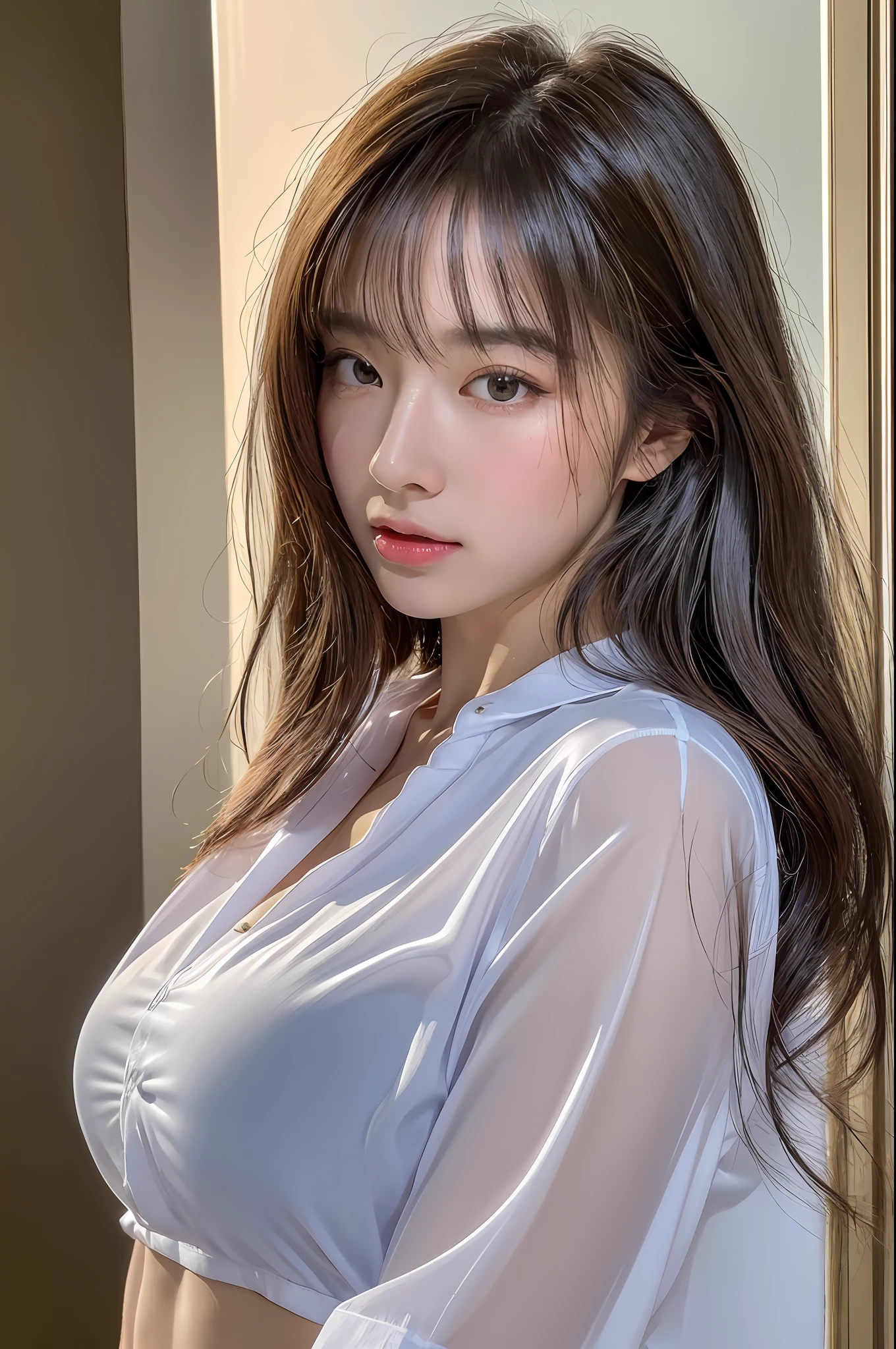 (Best Quality, 8k, 32k, Masterpiece, UHD: 1.3), Attractive Japan Woman Pictures, One Girl, (Big: 1.0), Abs, Perfect Body, (Transparent Shirt: 1.1), Ultra Detailed Face, Detailed Lips, Fine Eyes, Double Eyelids