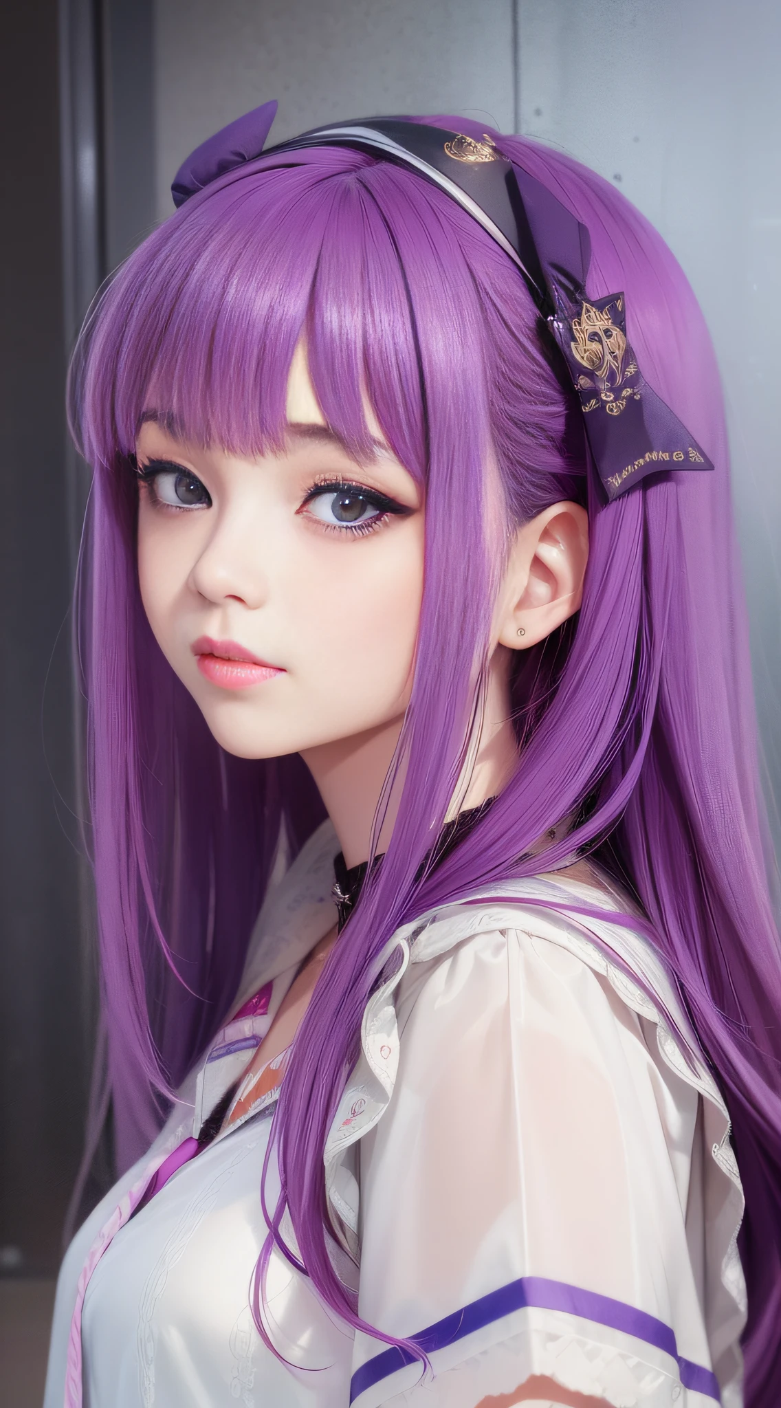 (best quality, masterpiece: 1.1), (real: 1.4), 1girl, portrait, (corneo_dva)